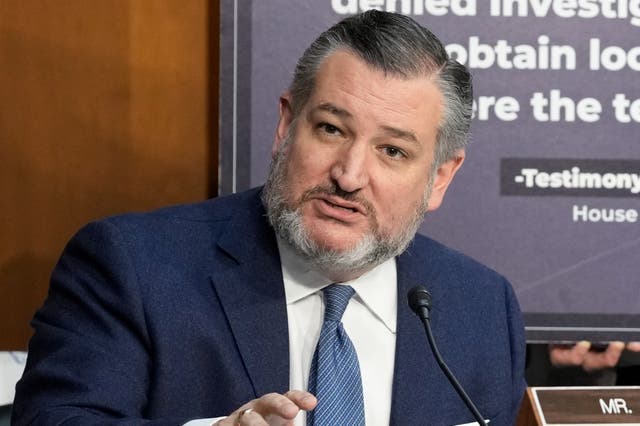 <p>Senator Ted Cruz at a Senate Judiciary Committee oversight hearing on Capitol Hill in December </p>