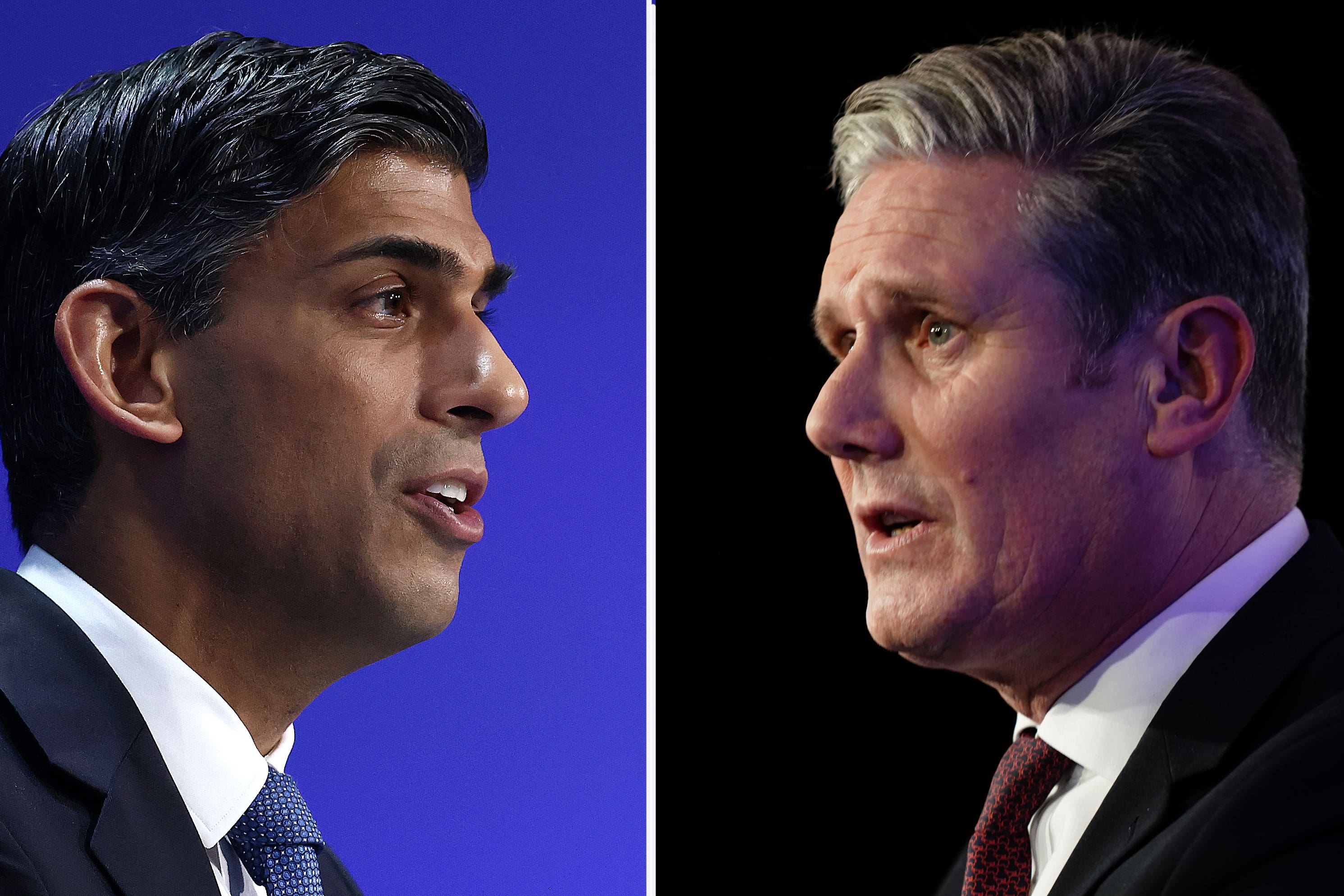 Prime Minister Rishi Sunak (left) and Labour leader Sir Keir Starmer. Sunak will make early pitches to voters at the start of what is likely to be an election year (PA)