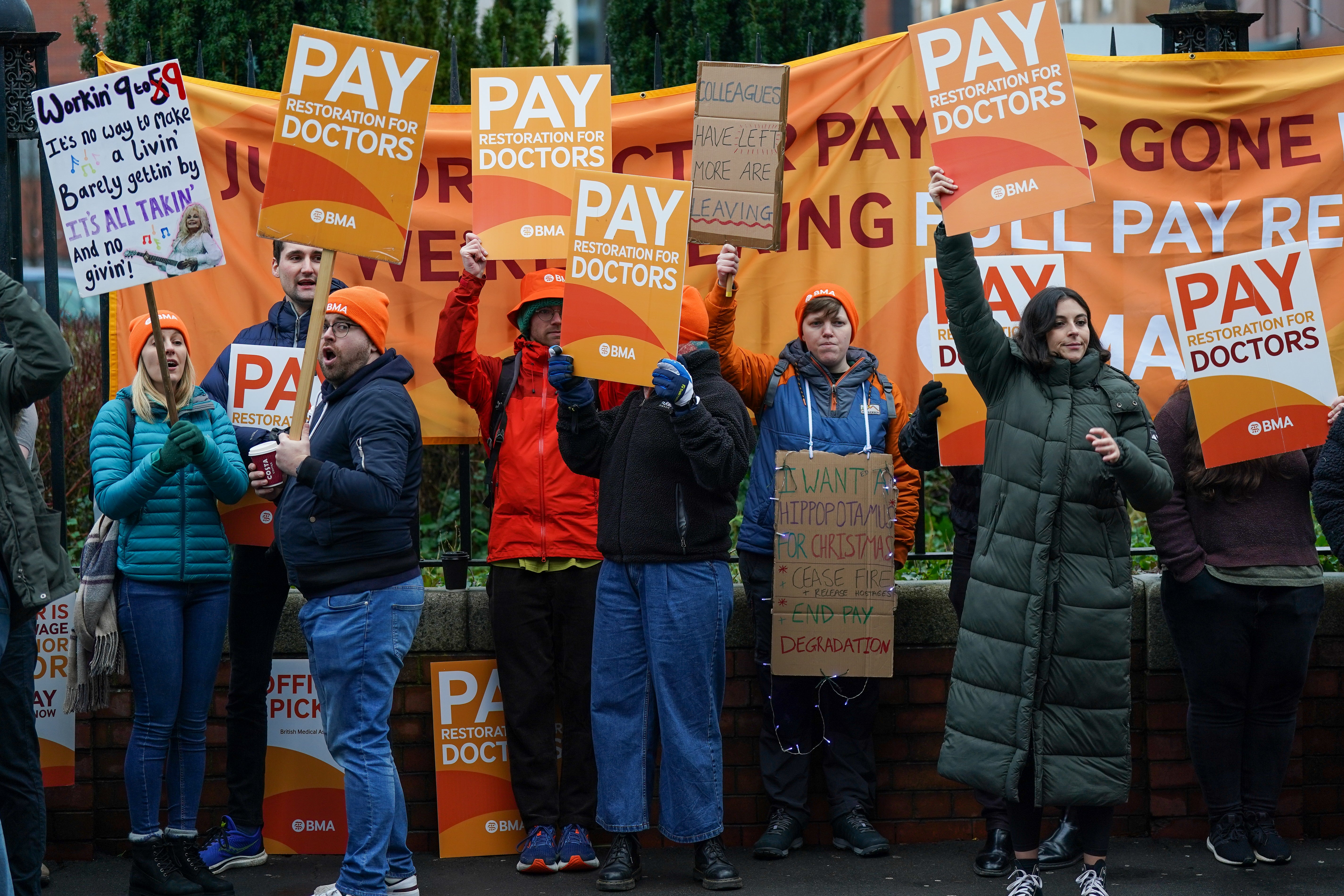 Hospitals have reported being ‘very busy’ as junior doctors stage the longest strike in NHS history