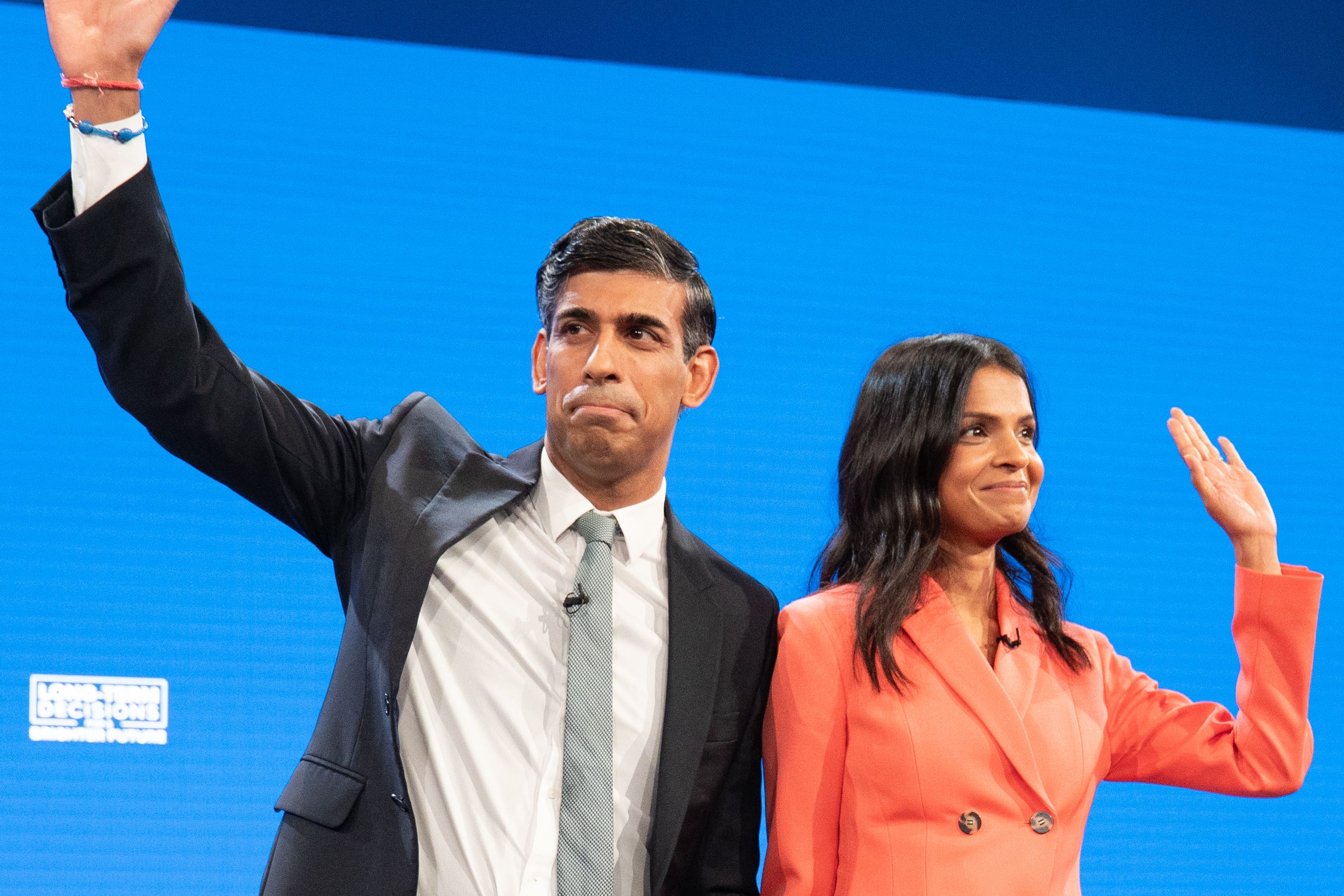 Prime Minister Rishi Sunak and his wife Akshata Murty (Stefan Rousseau/PA)