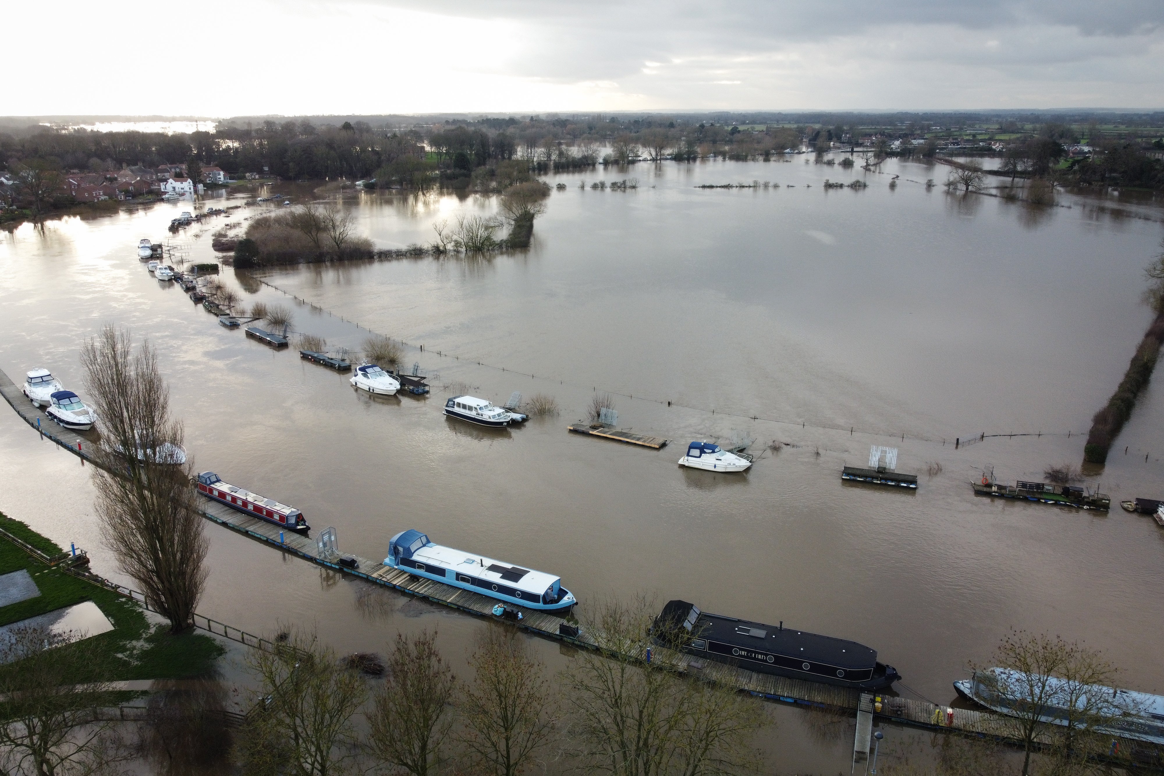 Large parts of Britain are still experiencing flood warnings after Storm Henk brought heavy rain to already saturated ground