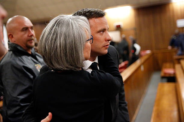 Olympic athlete Oscar Pistorius reacts after sentencing at the High Court on 6 July 2016 at the High Court in Pretoria, South Africa