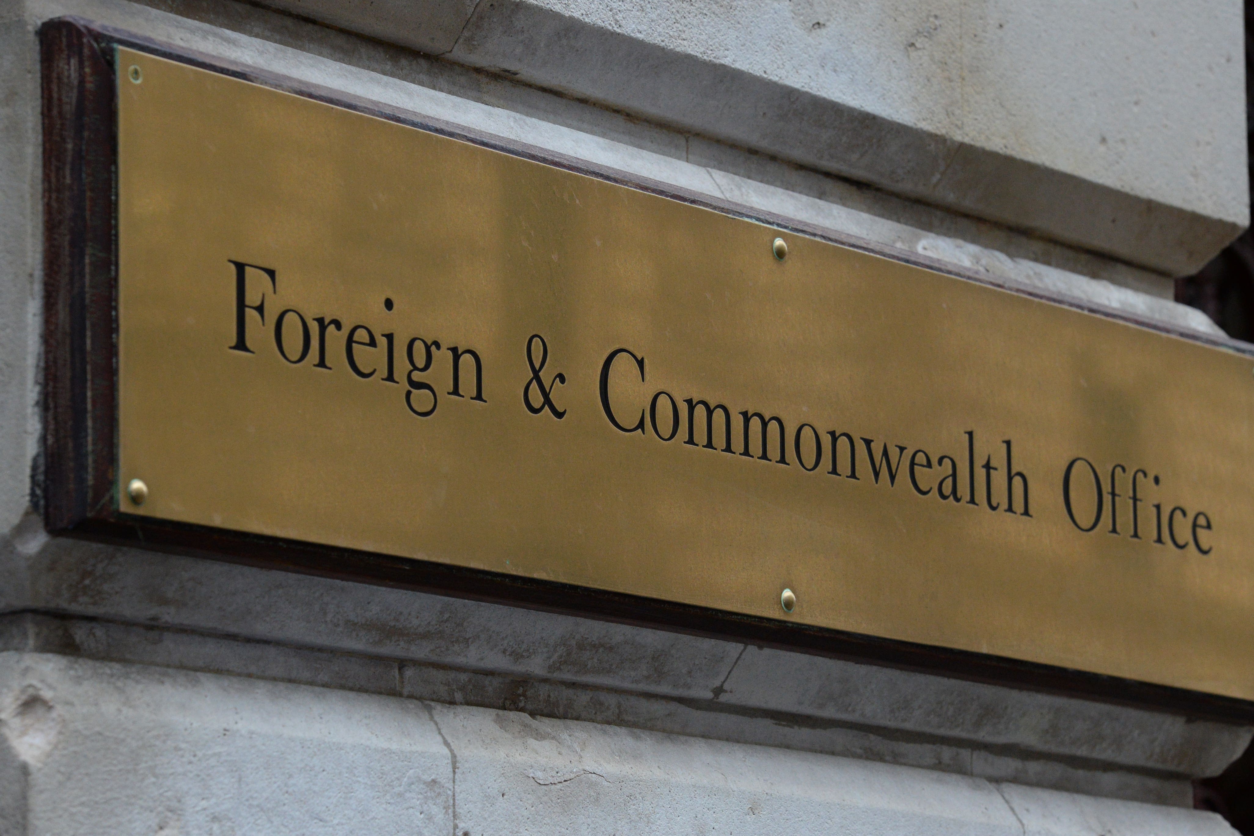 A view of signage for the Foreign & Commonwealth Office (Kirsty O’Connor/PA)