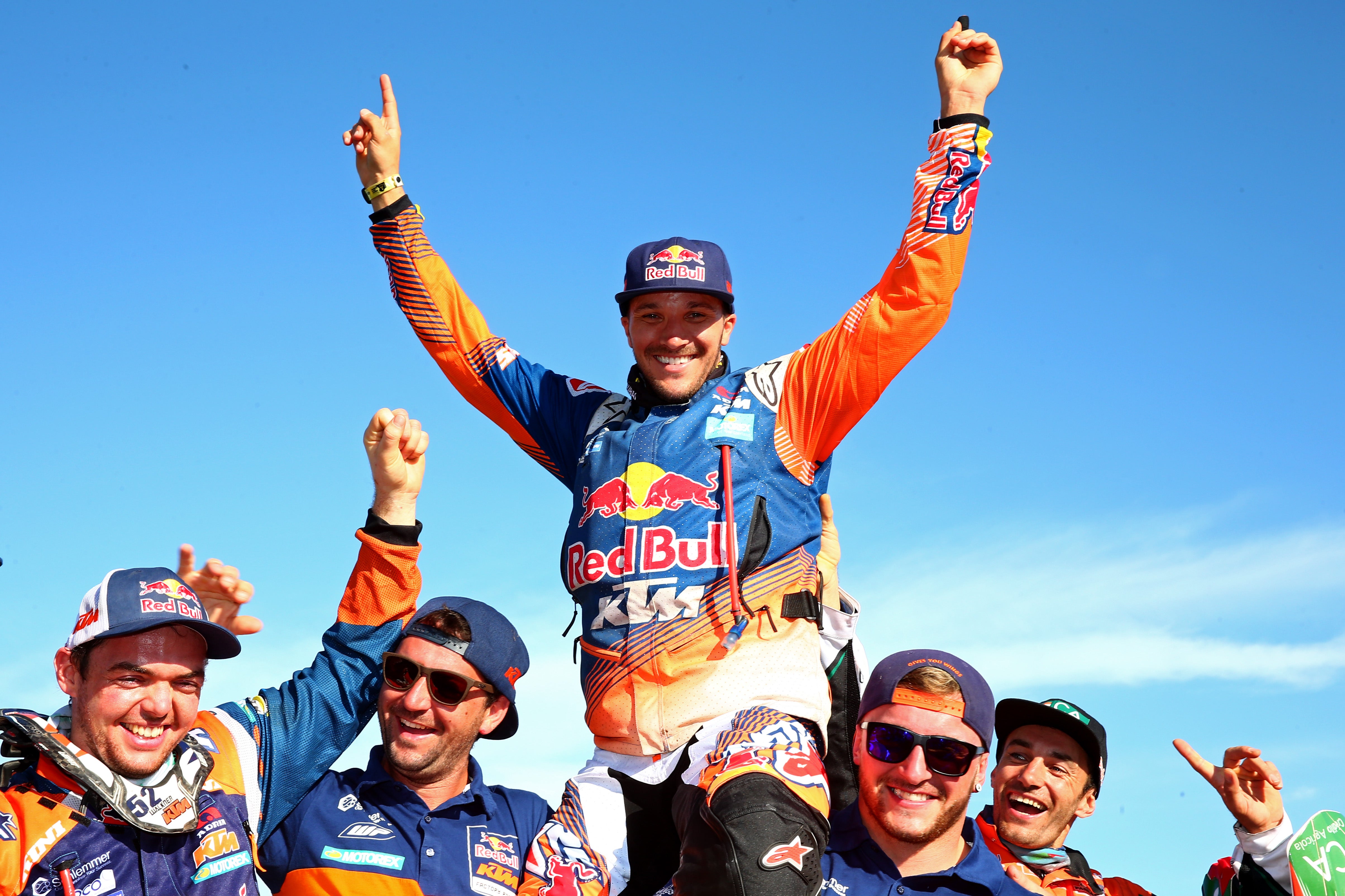 Sunderland celebrates his first victory in Rio Cuarto, Argentina, in 2017