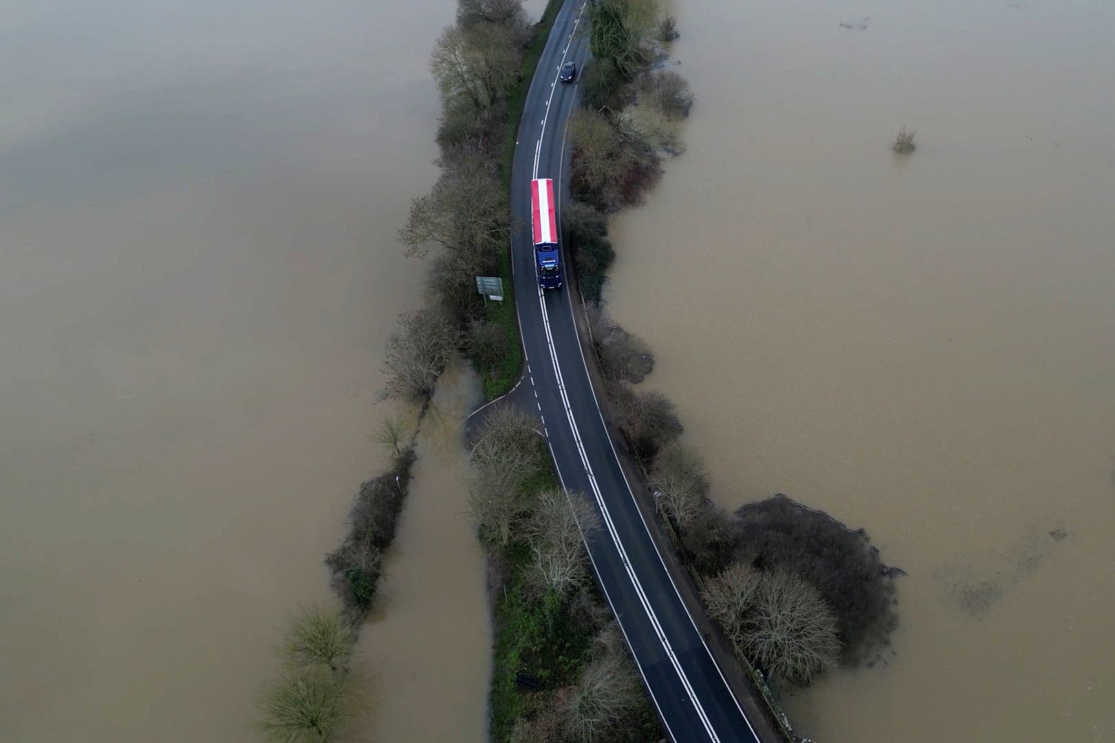 Flooding in Pulborough, West Sussex (Jamie Lashmar/PA)