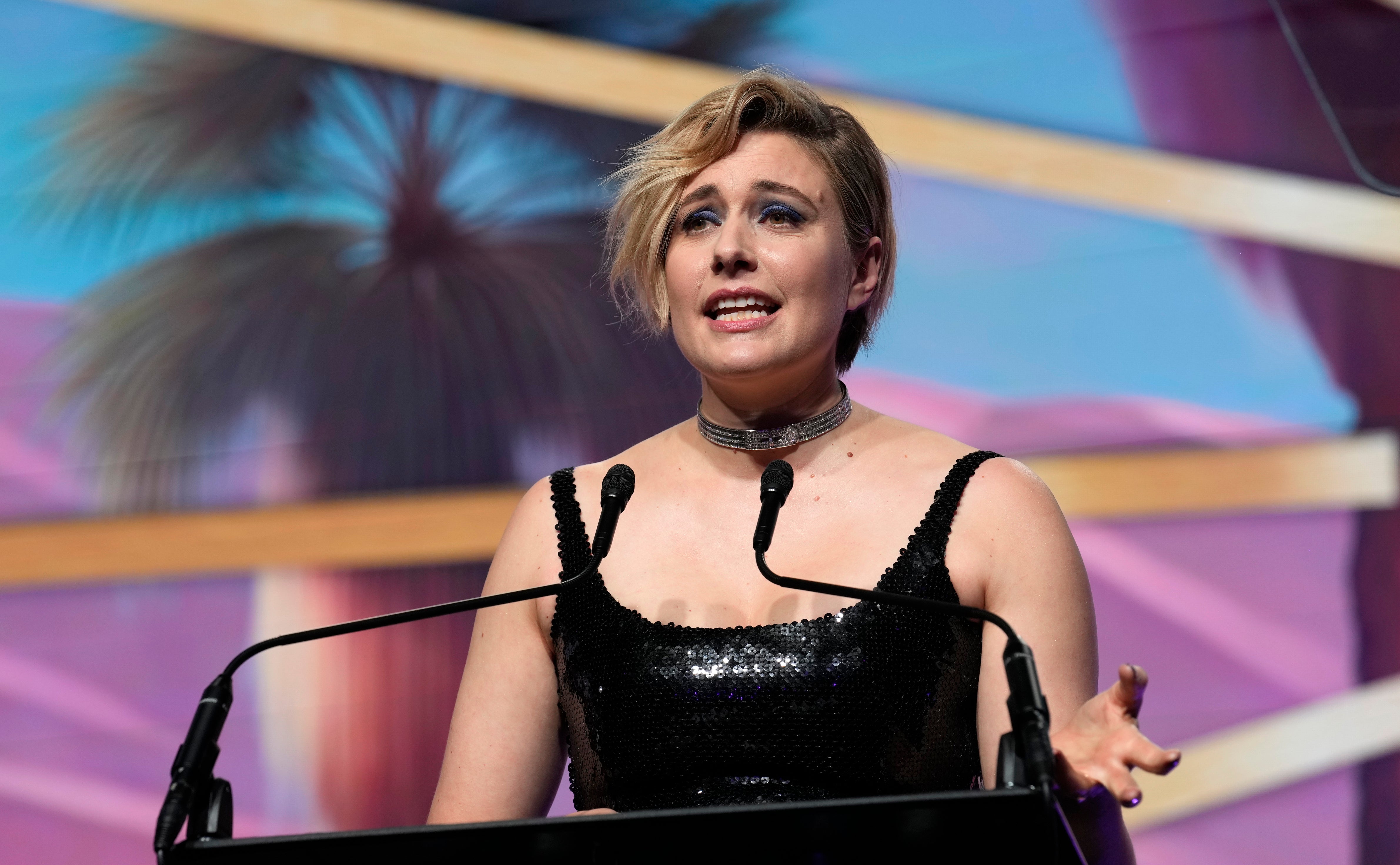 Greta Gerwig delivers speech at the 2024 Palm Springs International Film Festival