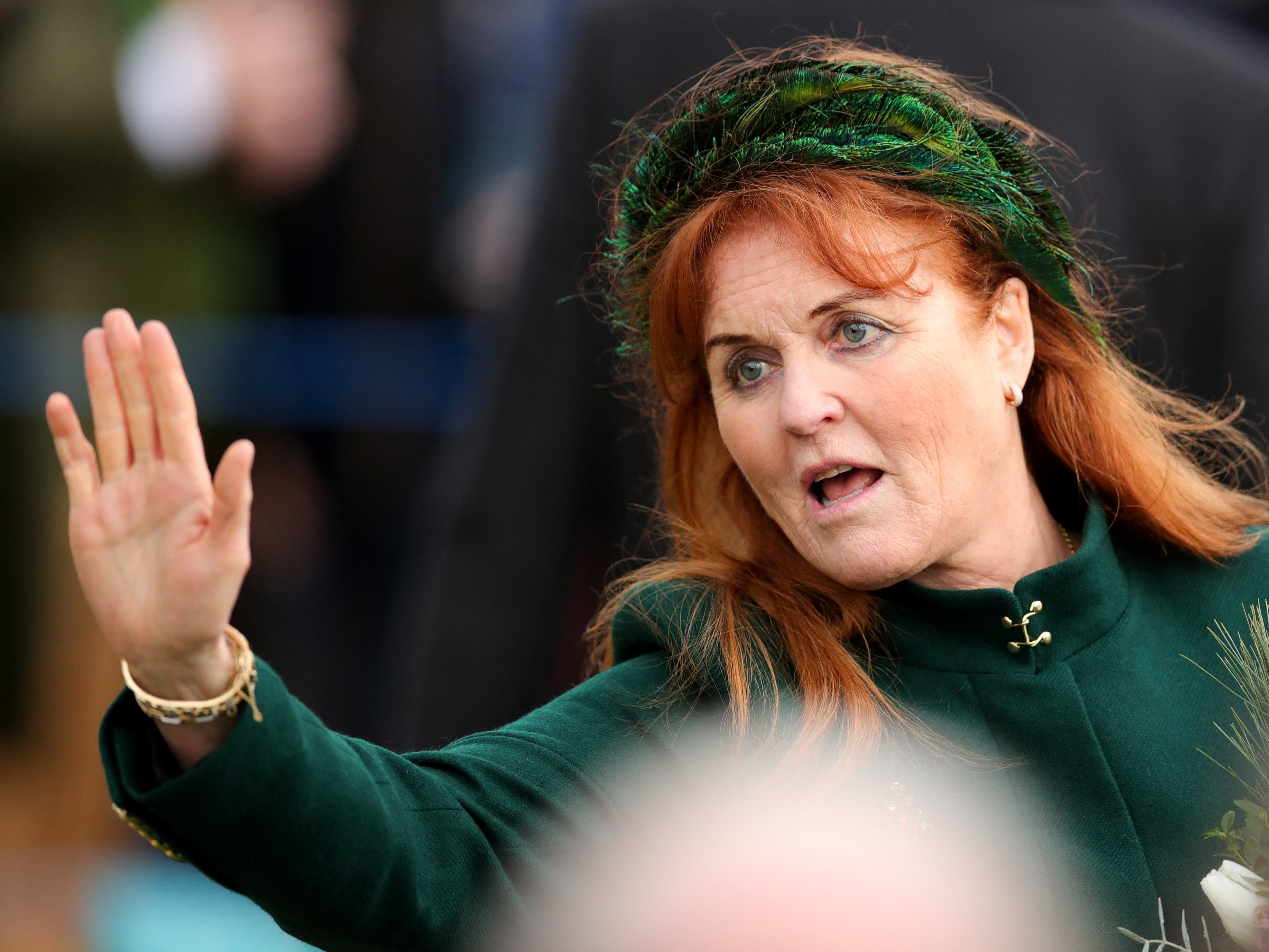 Sarah Ferguson attends the British royal family’s Christmas Day service at St Mary Magdalene’s Church, 2023