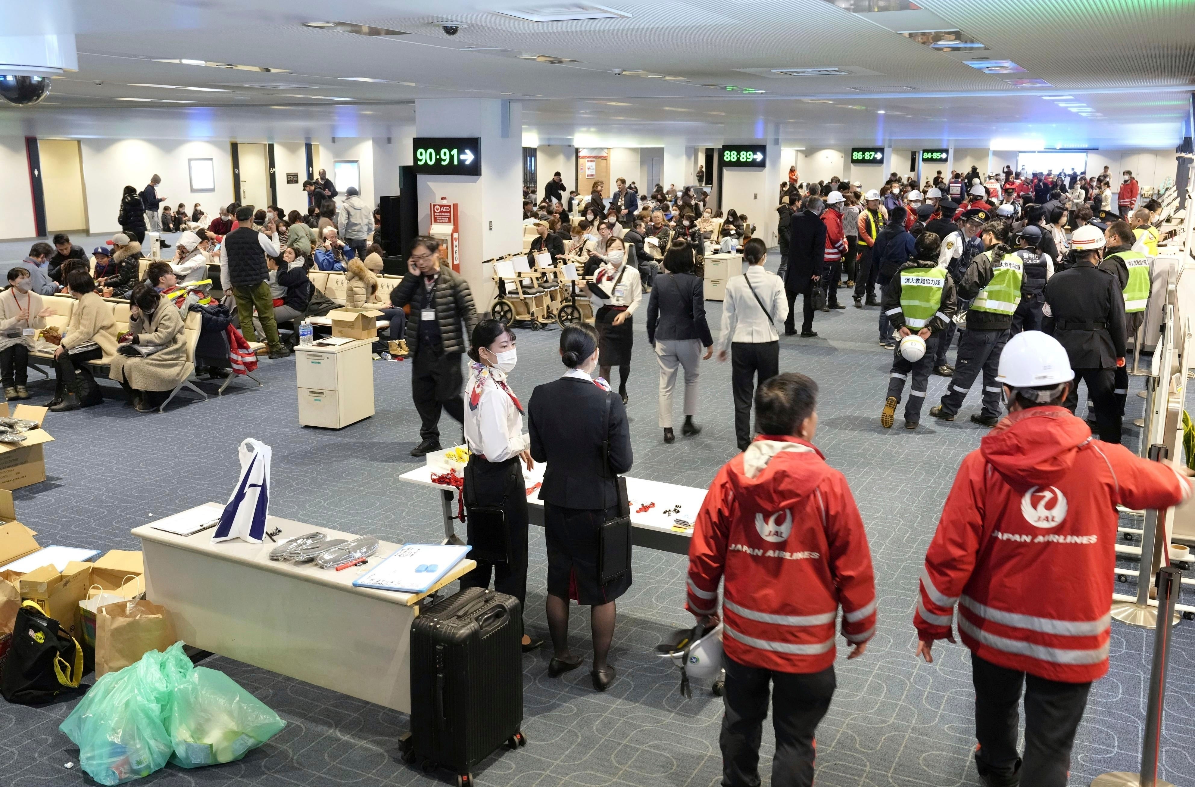 Japan Plane Fire Timeline