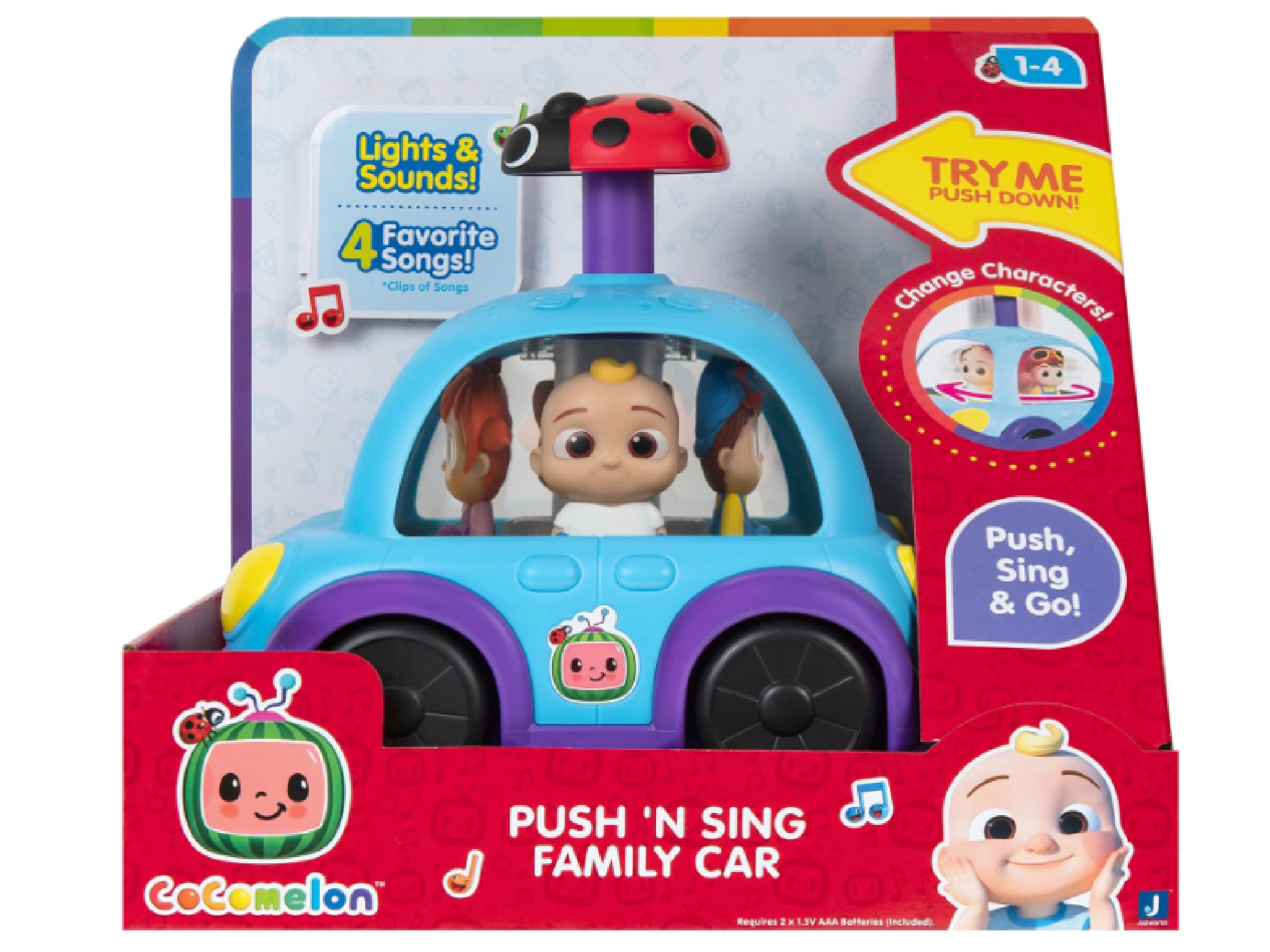 Cocomelon push n sing family car