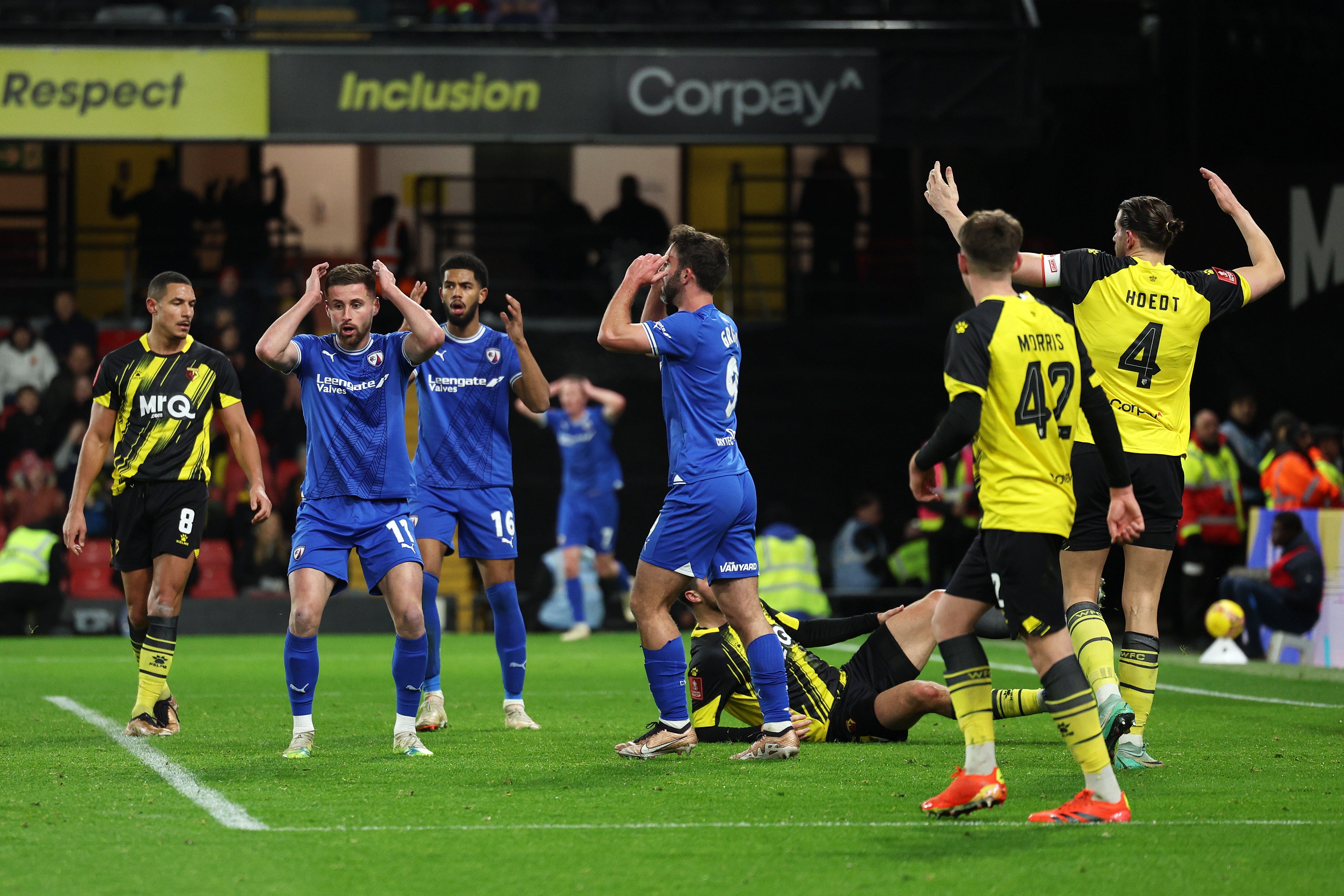 Watford were fortunate to escape with a 2-1 win over National League Chesterfield