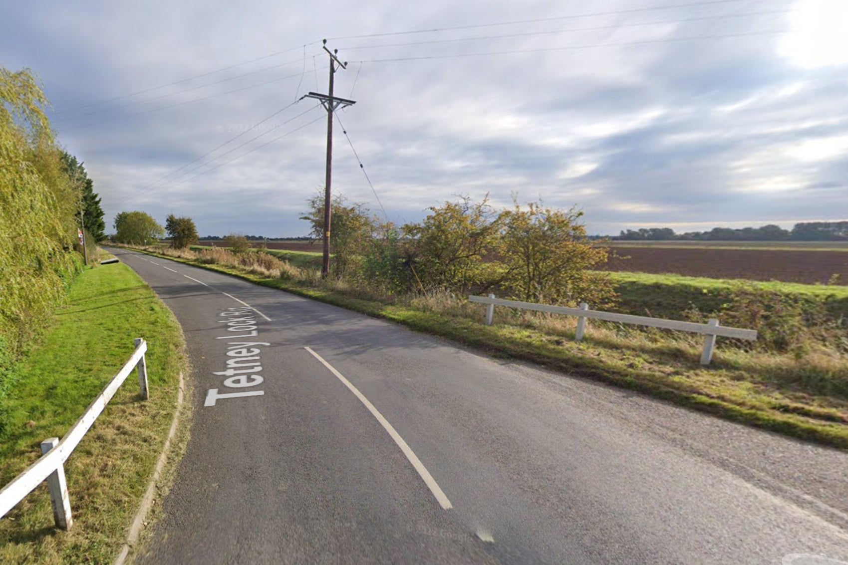 Tetney Lock Road in Lincolnshire