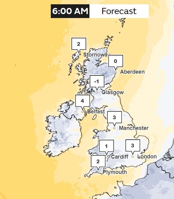 It will be a freezing start to the week on Monday morning, and temperatures could fall even further