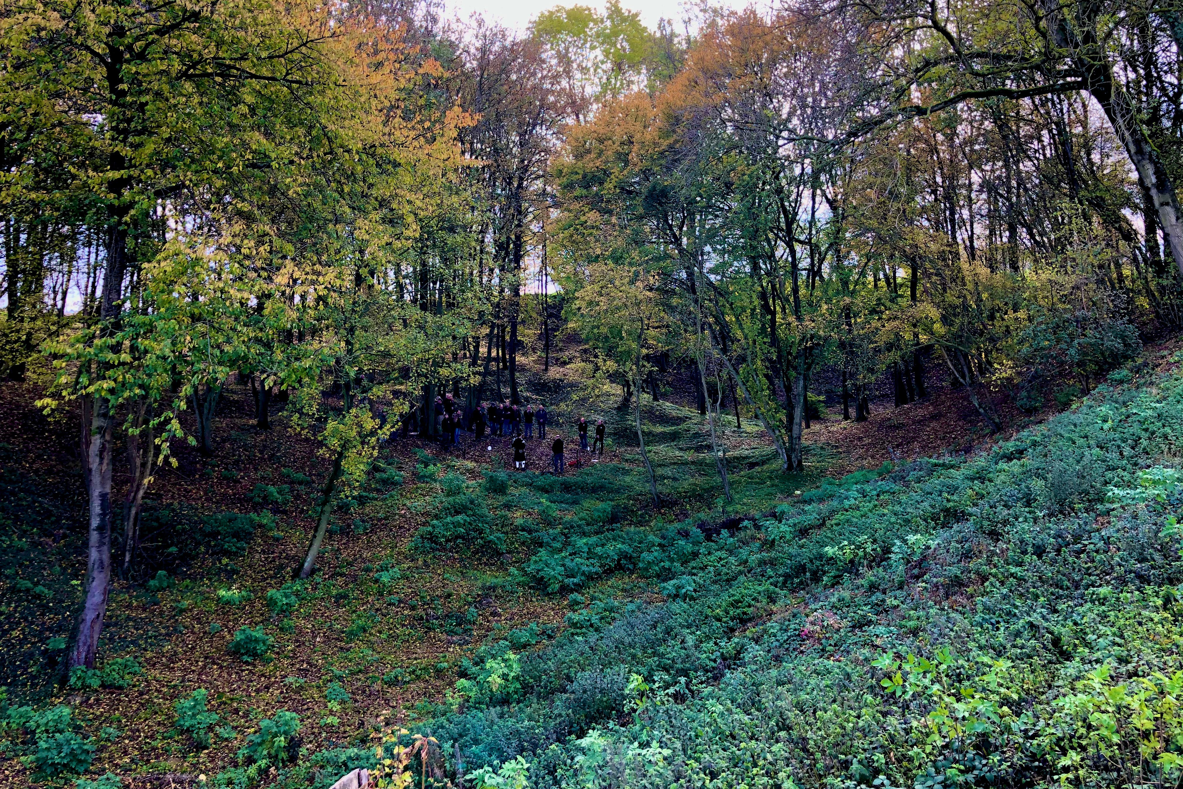 The Hawthorn Ridge crater near the village of Beaumont Hamel in France (Hawthorn Ridge Crater Association/PA)