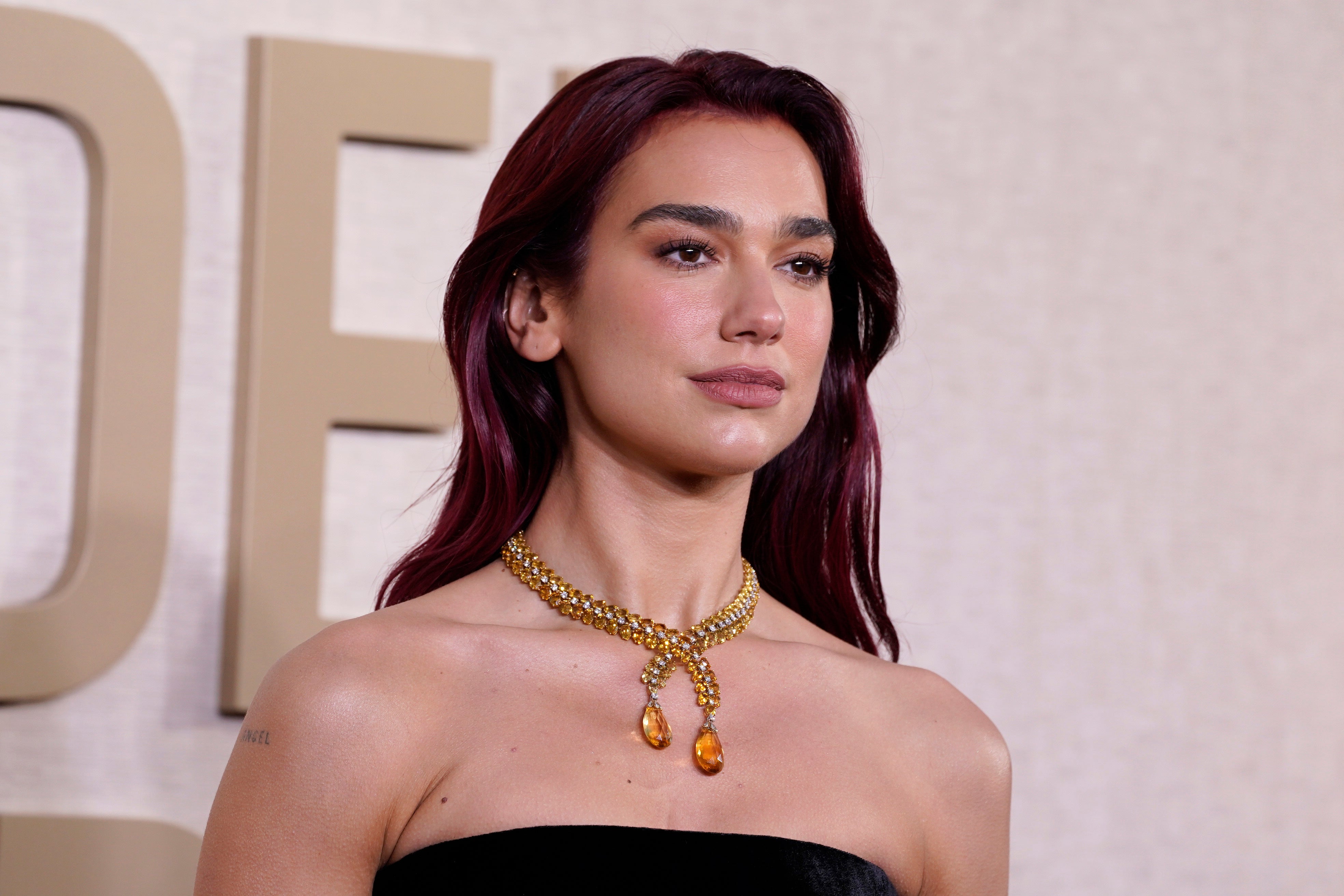 Dua Lipa attends the Golden Globes in Los Angeles in January 2024