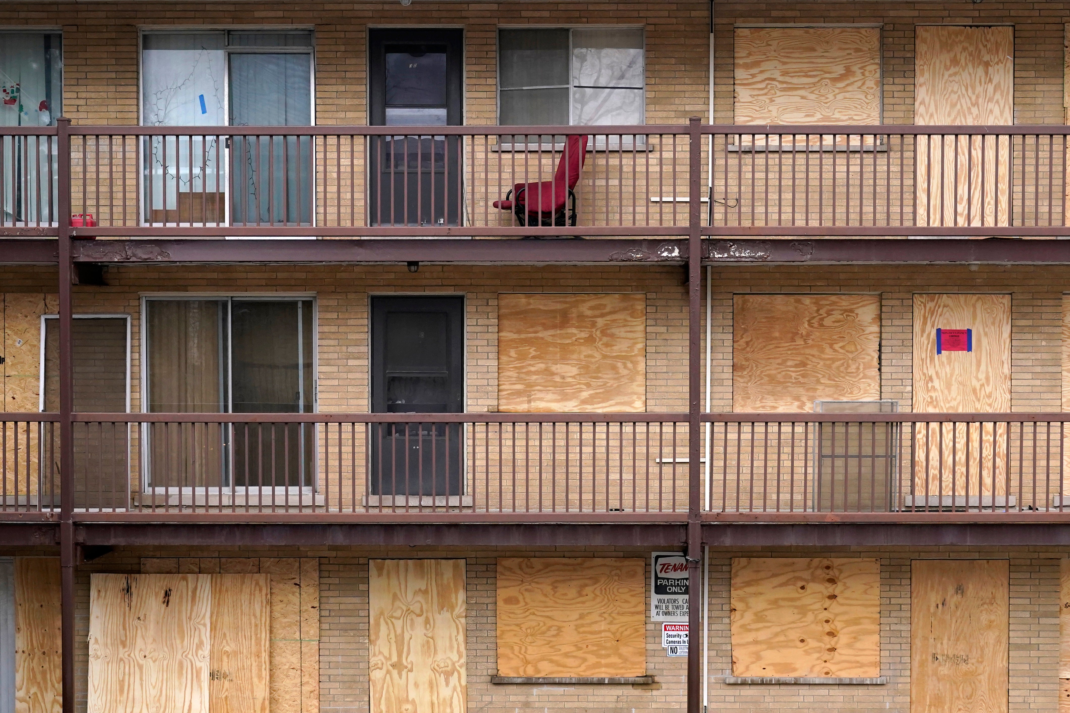 Apartment Residents Boarded Up