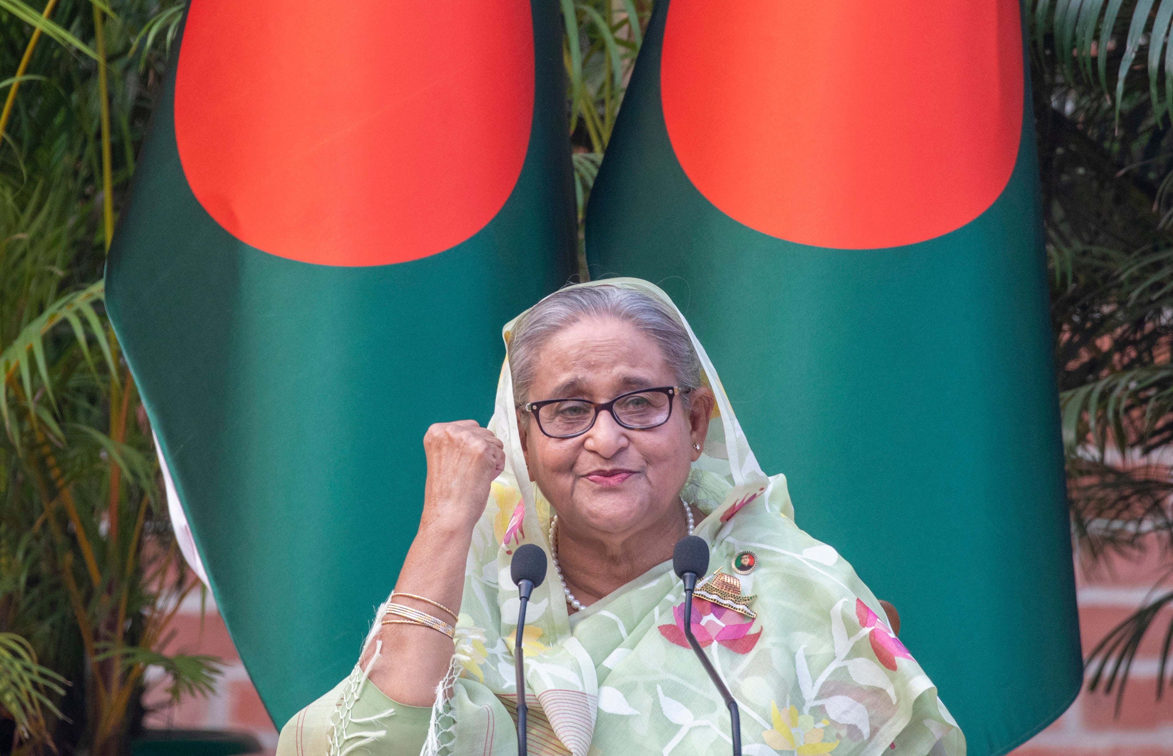 Bangladesh Prime Minister Sheikh Hasina presser following election win