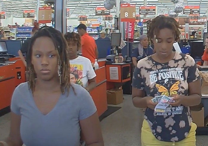 Mikayla Thompson, 25, of St. Louis; Gerrielle German, 27, of Lake Horn, Mississippi; and Ma’Kayla Wickerson, 36, of St. Louis, spotted at a store prior to their 13 August disappearance