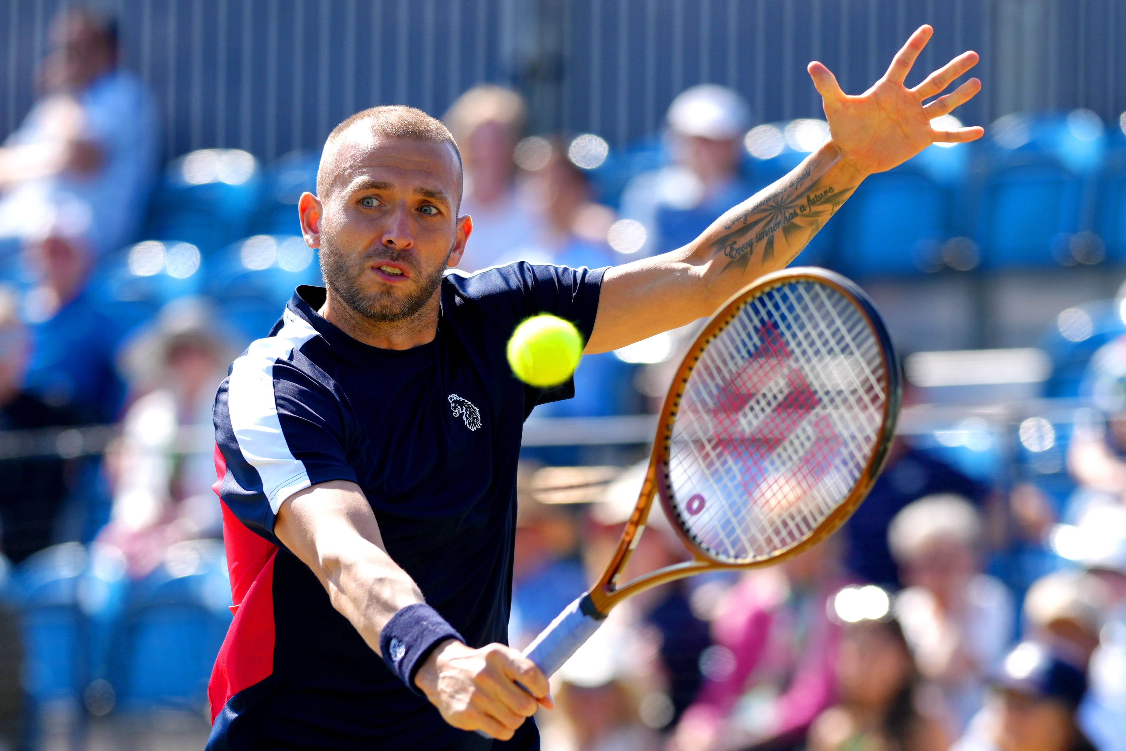 Dan Evans, pictured, led before being beaten by Alexander Bublik in Adelaide (John Walton/PA)
