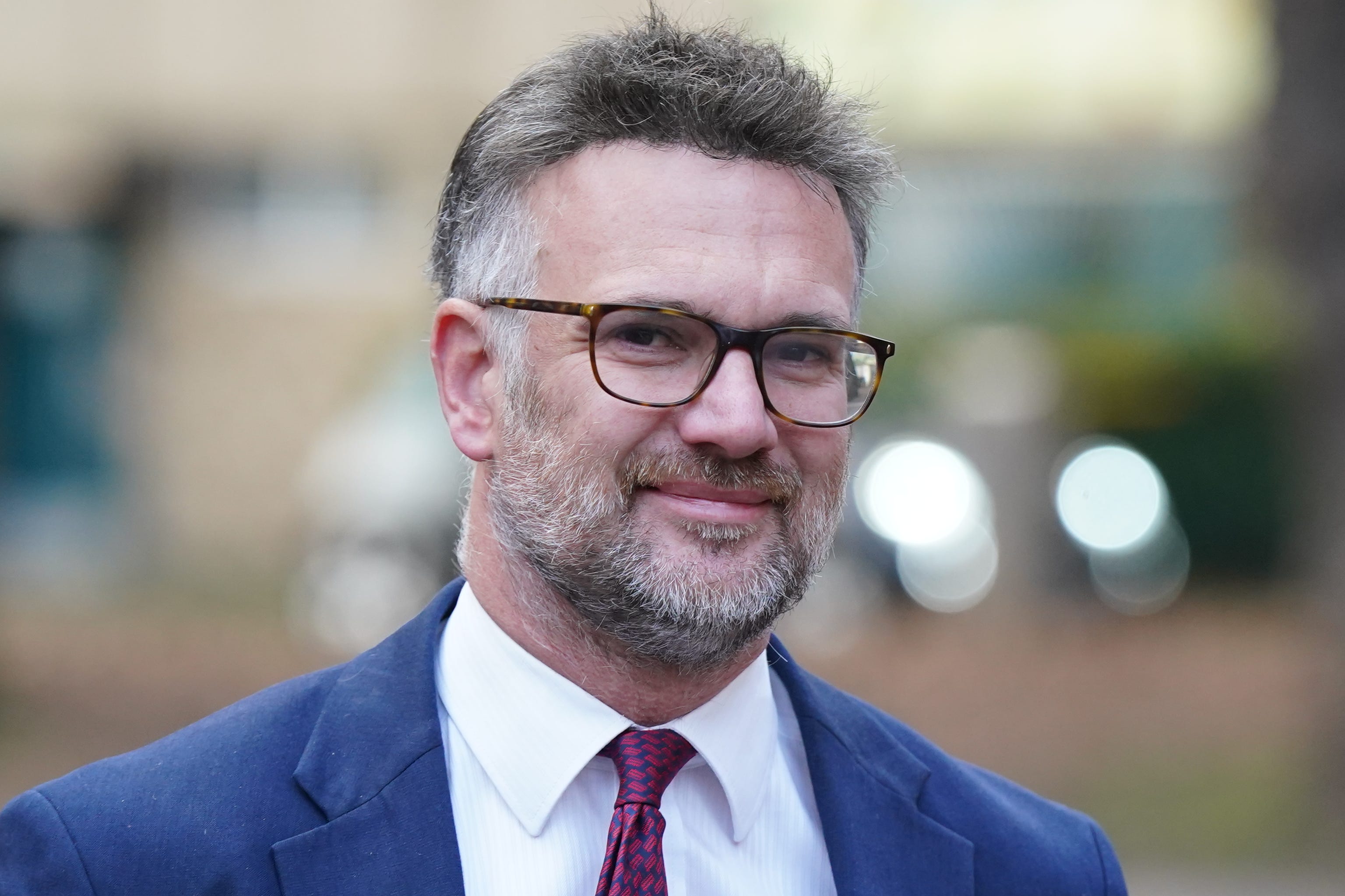 TV auctioneer Charles Hanson outside Derby Magistrates’ Court on Wednesday morning (Jacob King/PA)