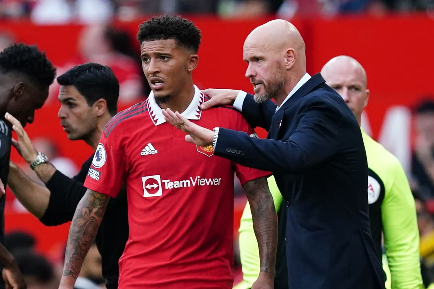 The relationship between Jadon Sancho and Erik ten Hag broke down