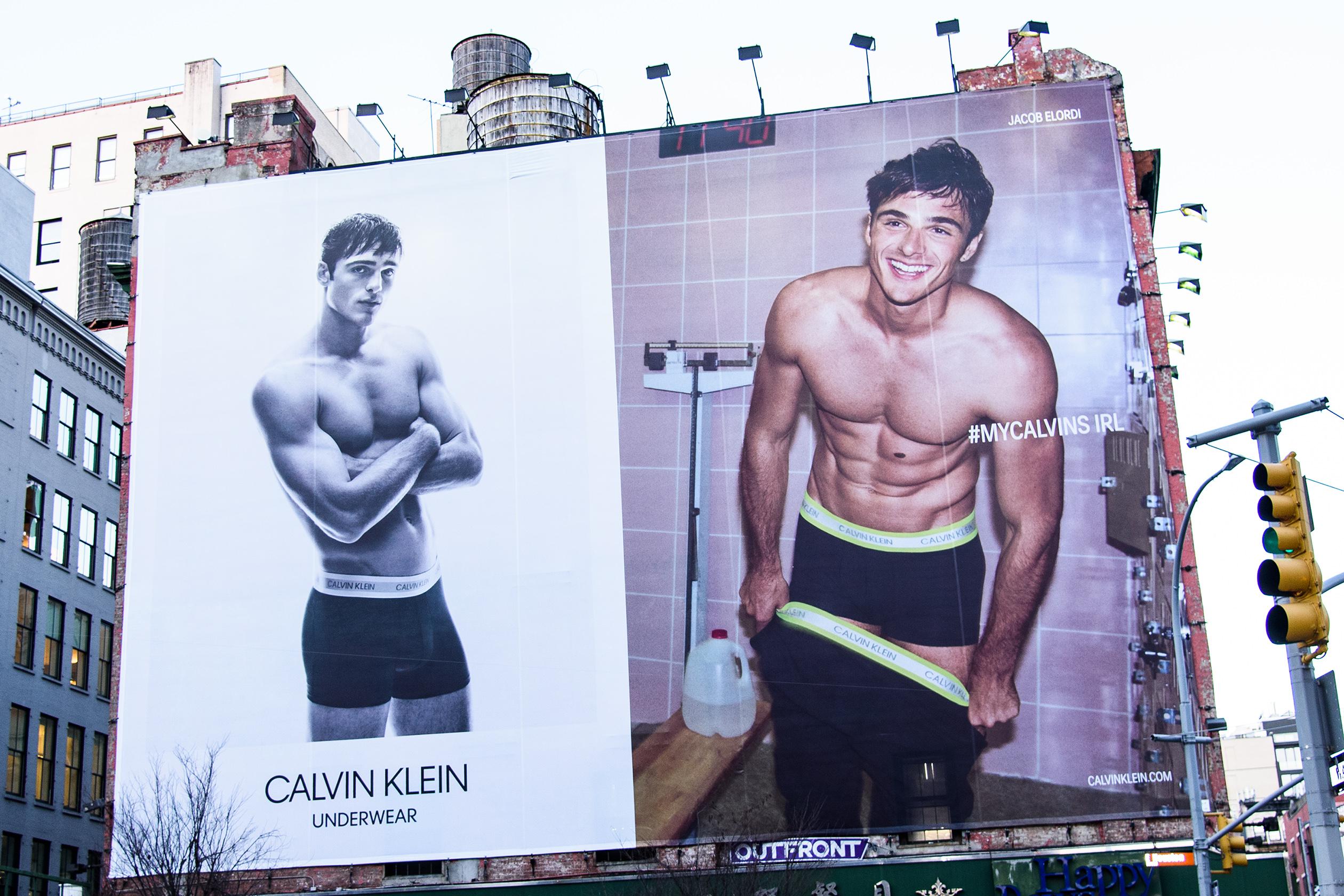 A Calvin Klein advert featuring heartthrob of the moment Jacob Elordi