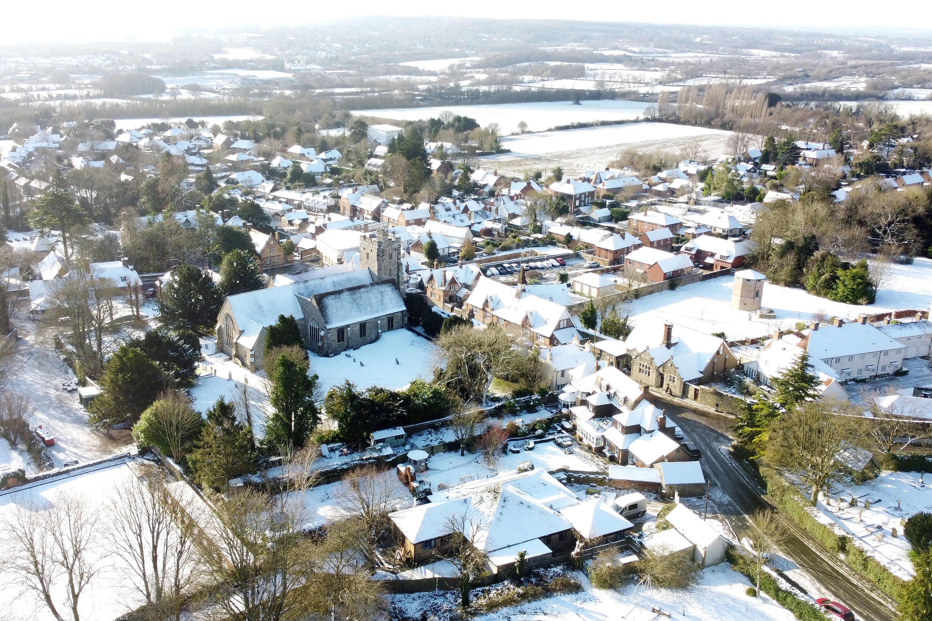 A view over the village of Wrotham in Kent (Gareth Fuller/PA)