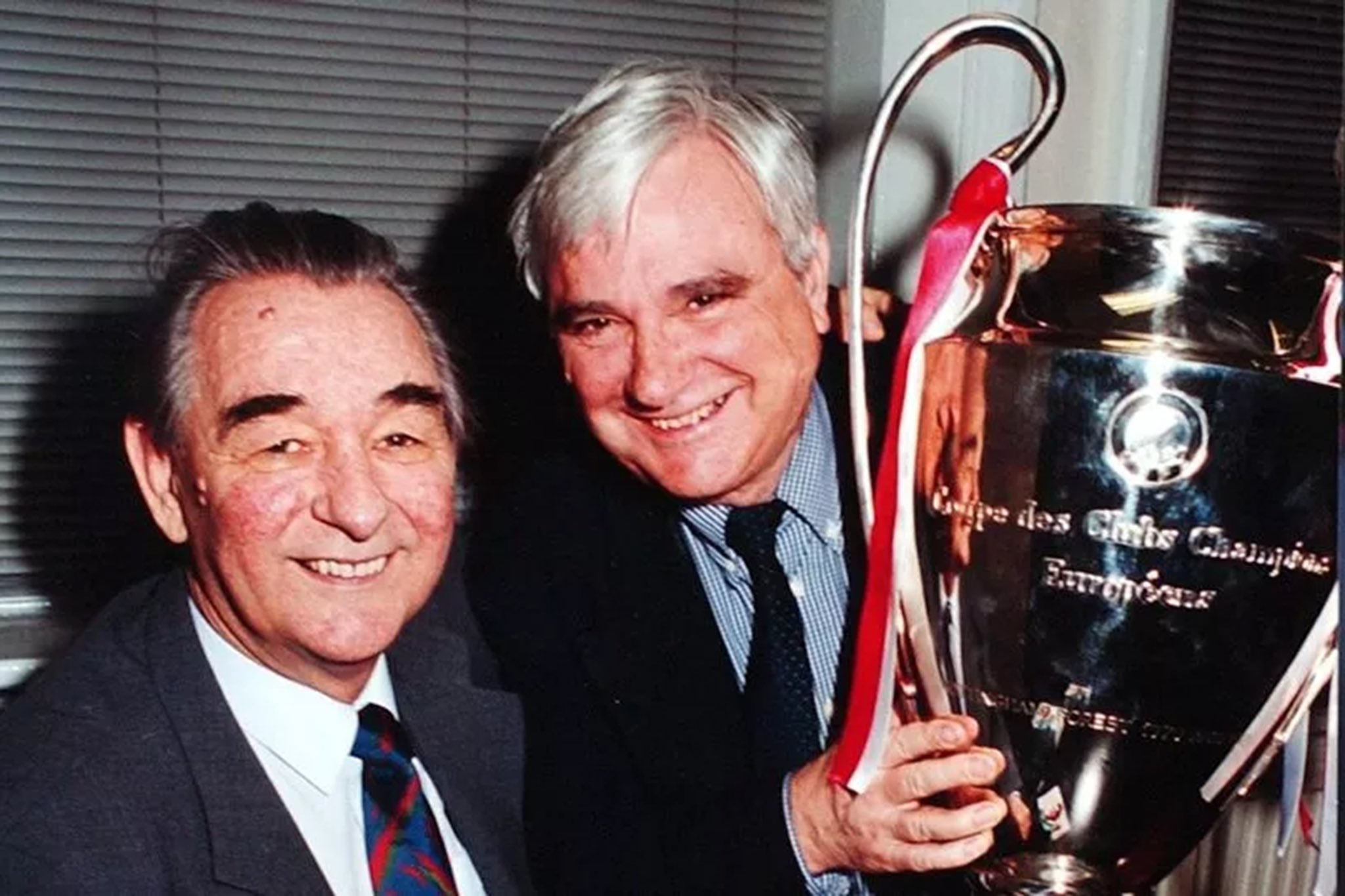 Trevor Bartlett (L), pictured with Brian Clough, was a retired photographer for the Nottingham Post