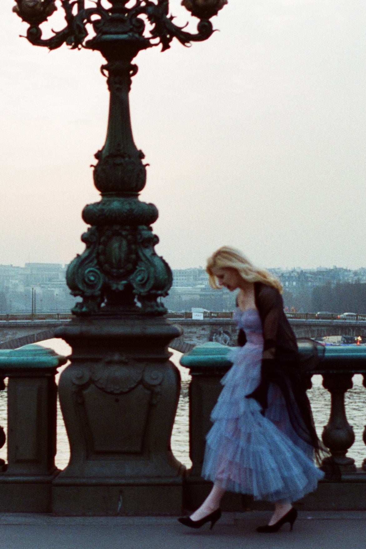 In exile: Hite larks around in Paris for photographer Iris Brosch