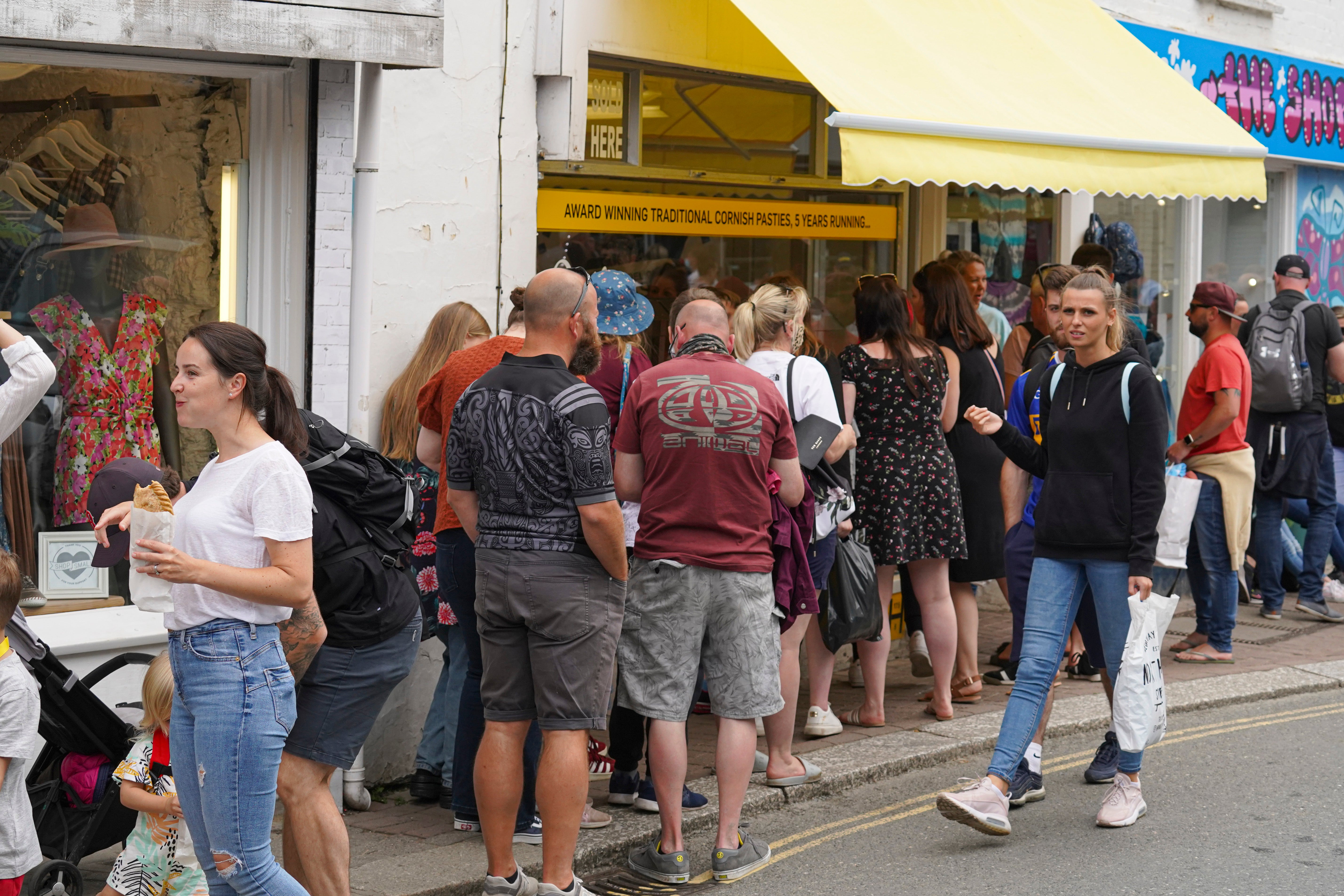 The scene in the summer is often in contrast to the winter when businesses and restaurants close