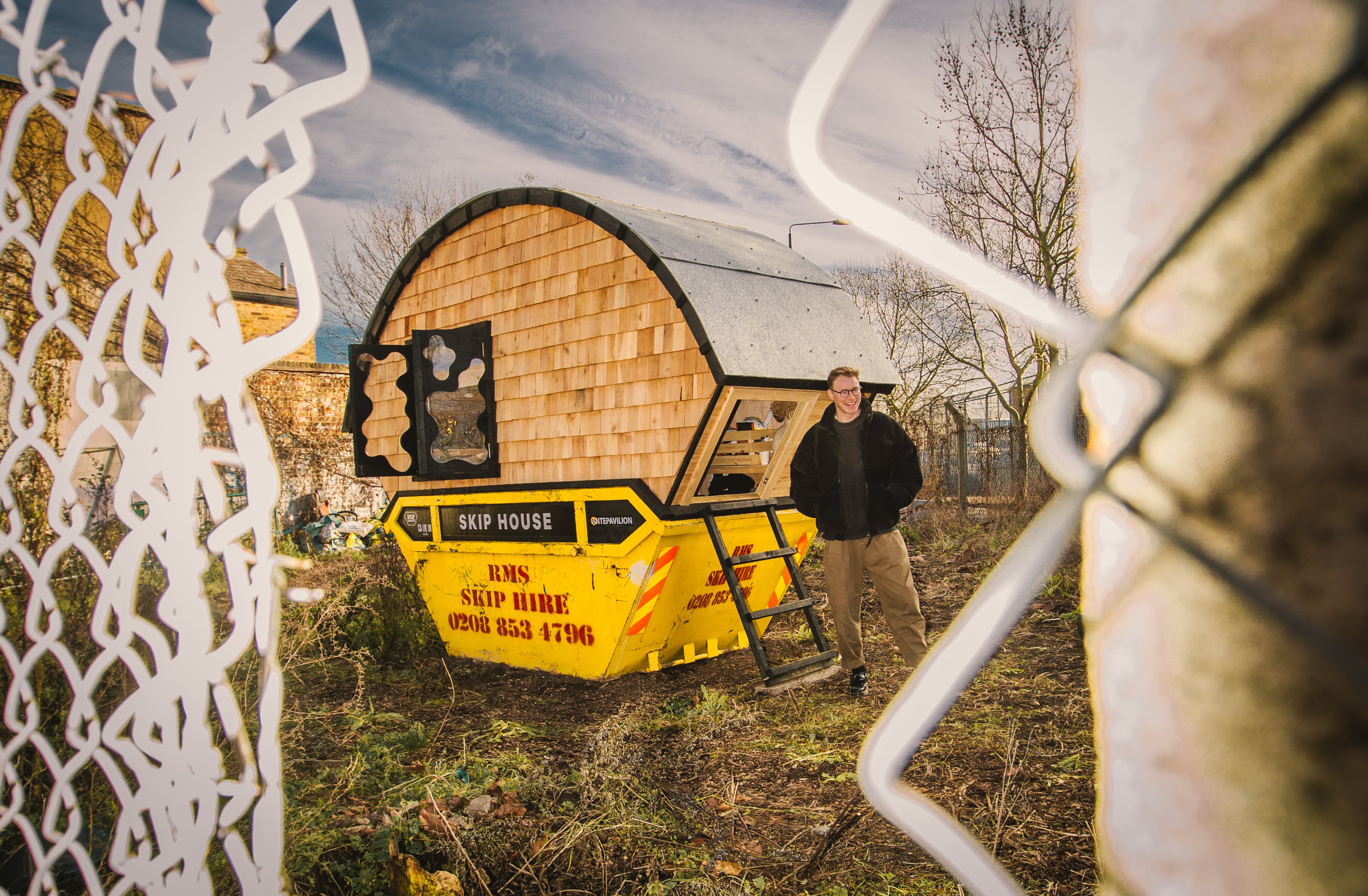 The skip house is protected by a fence, but it doesn’t always keep out unwanted visitors