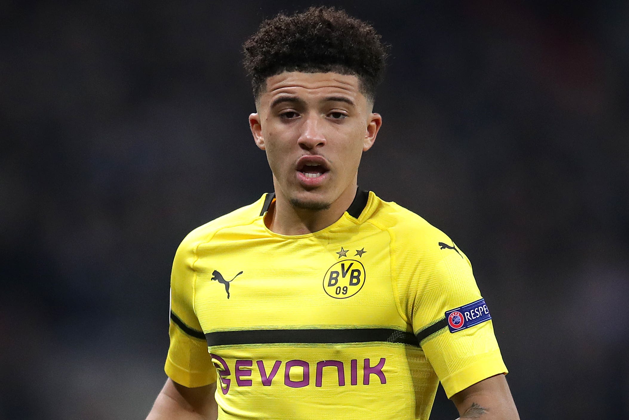 Jadon Sancho has gone back to Germany and rejoined Borussia Dortmund (Adam Davy/PA)