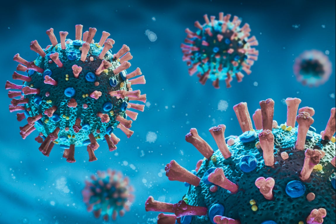 Microscopic real 3D model of the corona virus COVID-19