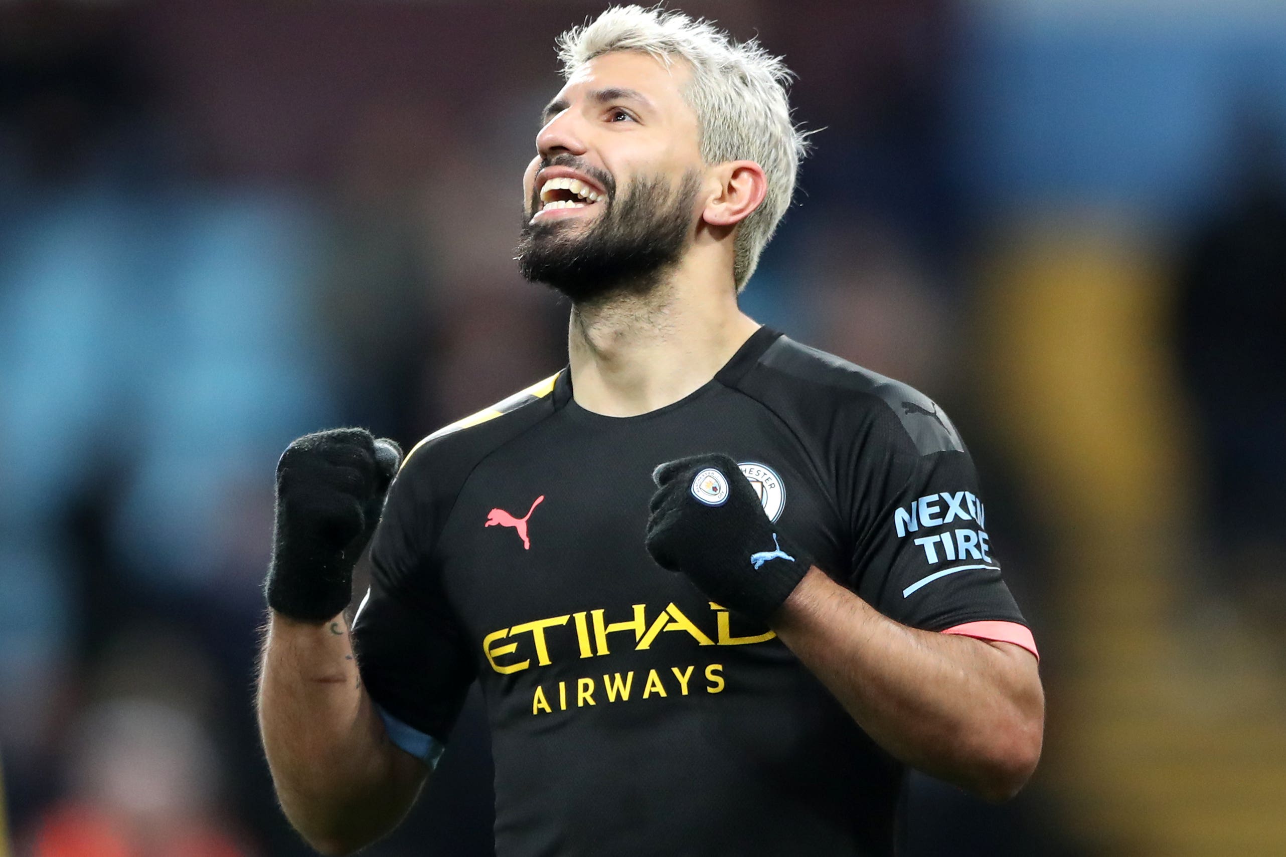 Sergio Aguero made Premier League history at Villa Park (Nick Potts/PA)