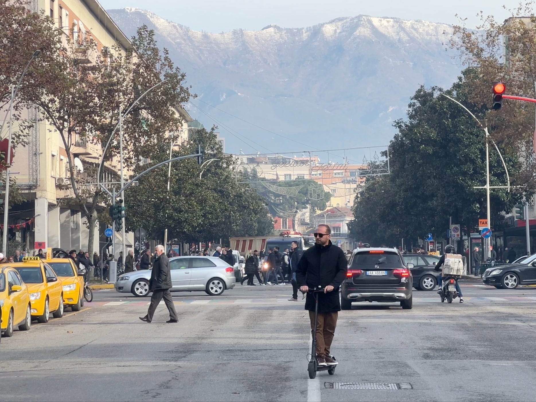 Journey’s end: Tirana, the capital of Albania