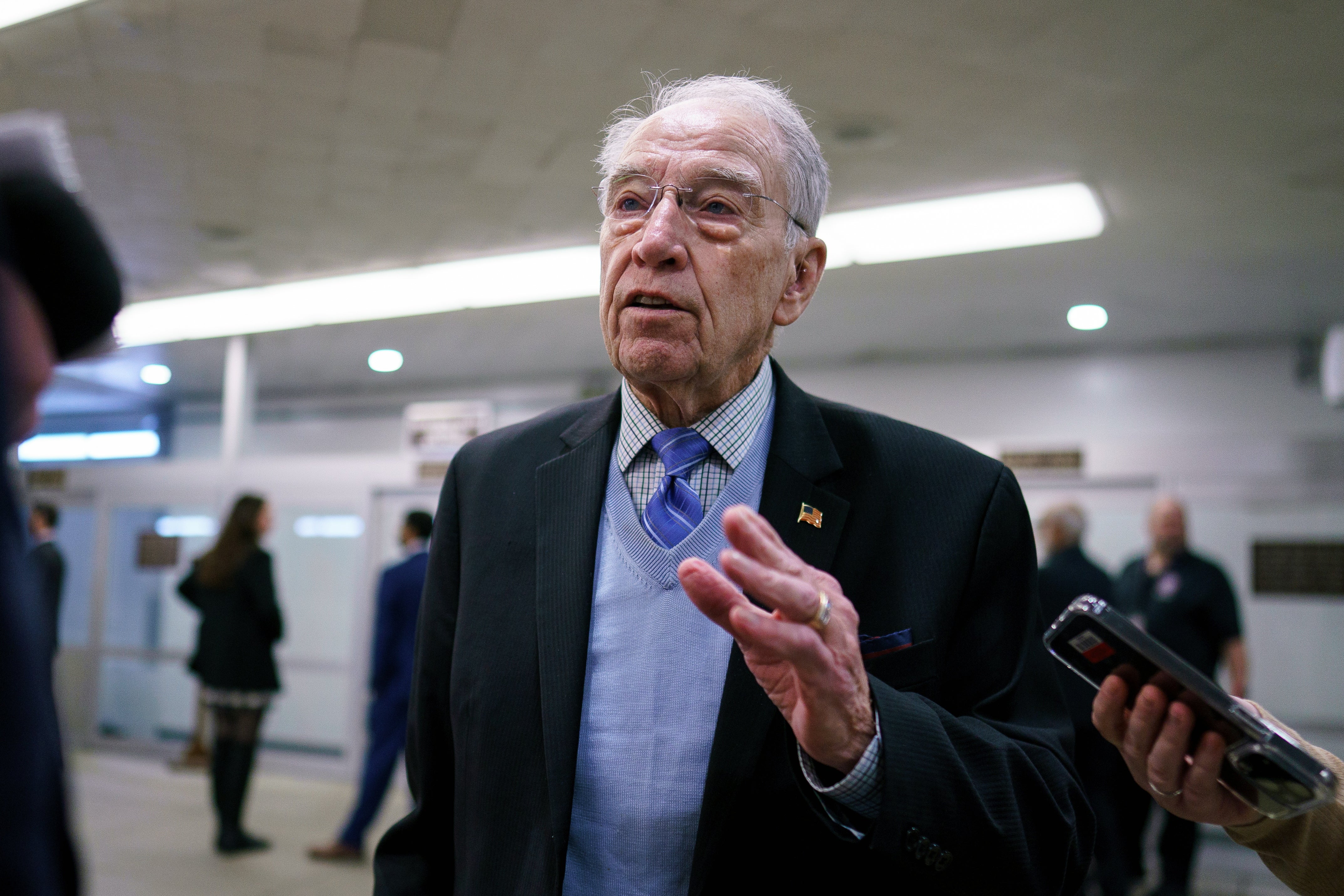 Republican Senator from Iowa Chuck Grassley at the US Capitol, Washington, DC, USA, 10 January 2024