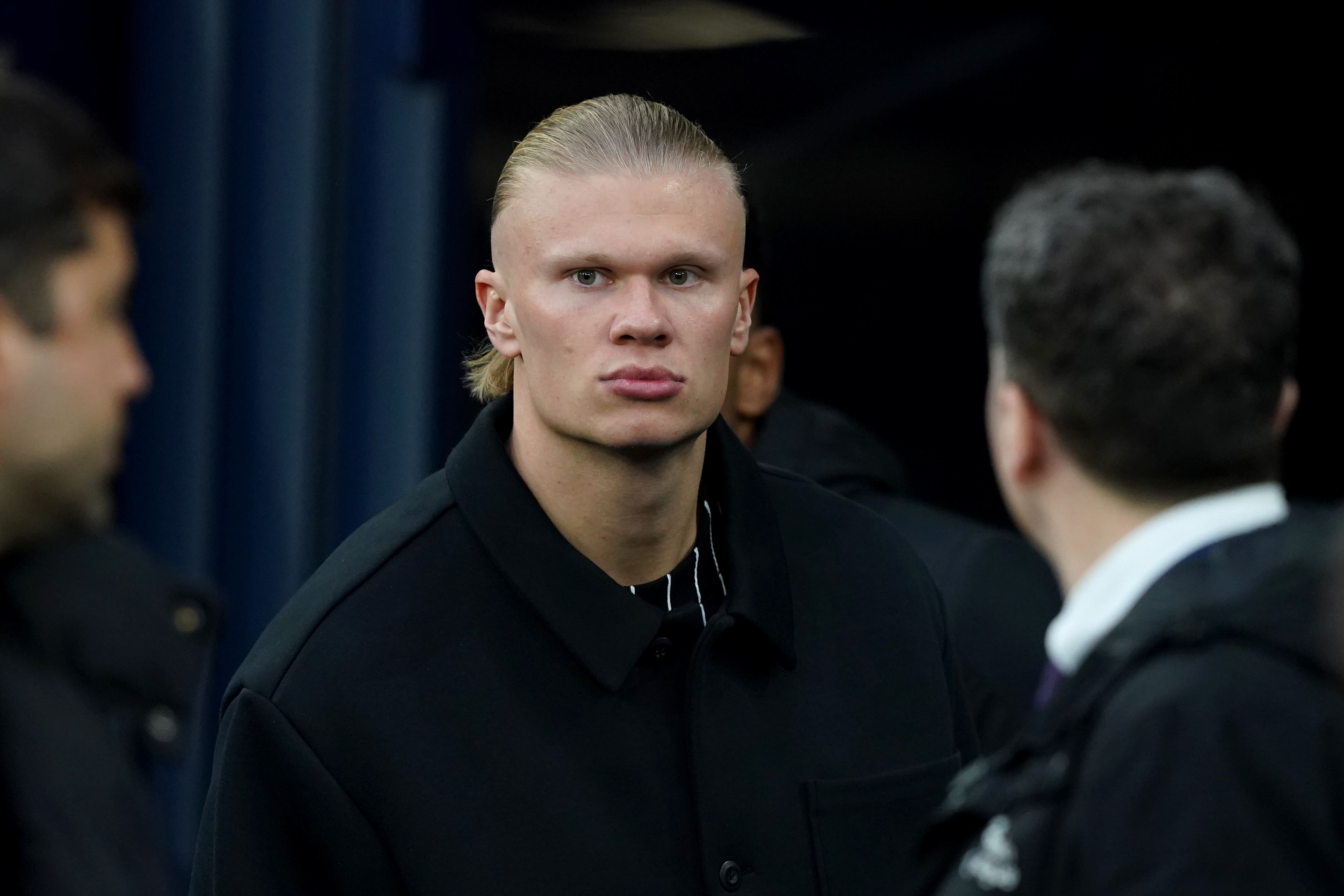 Erling Haaland remains on the Manchester City sidelines (Martin Rickett/PA)