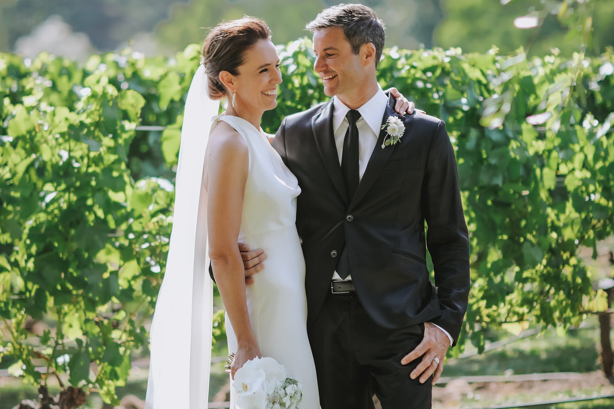 New Zealand’s Jacinda Ardern has tied the knot with her longtime partner, Clarke Gayford