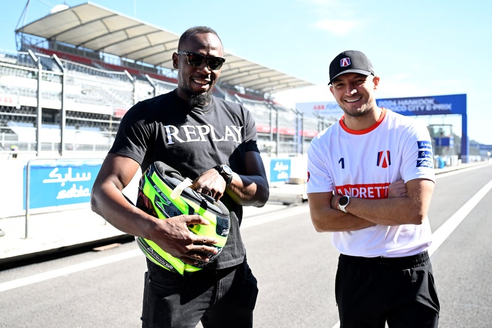 Bolt and last season’s Formula E champion Jake Dennis