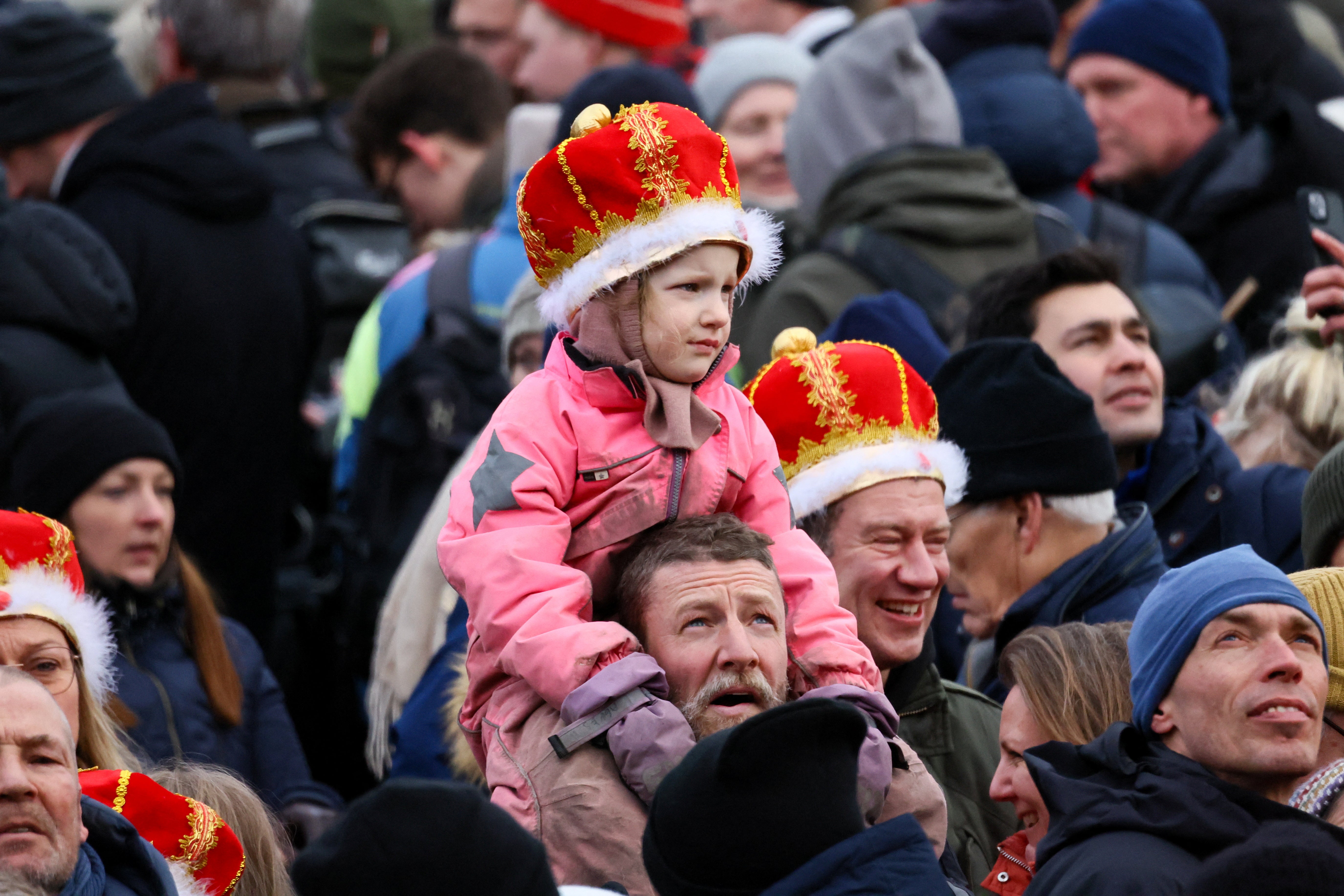 Huge crowds gathered before parliament to witness the momentous occasion