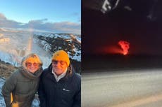 Couple on Iceland trip ‘alarmed’ but ‘excited’ to see erupting volcano