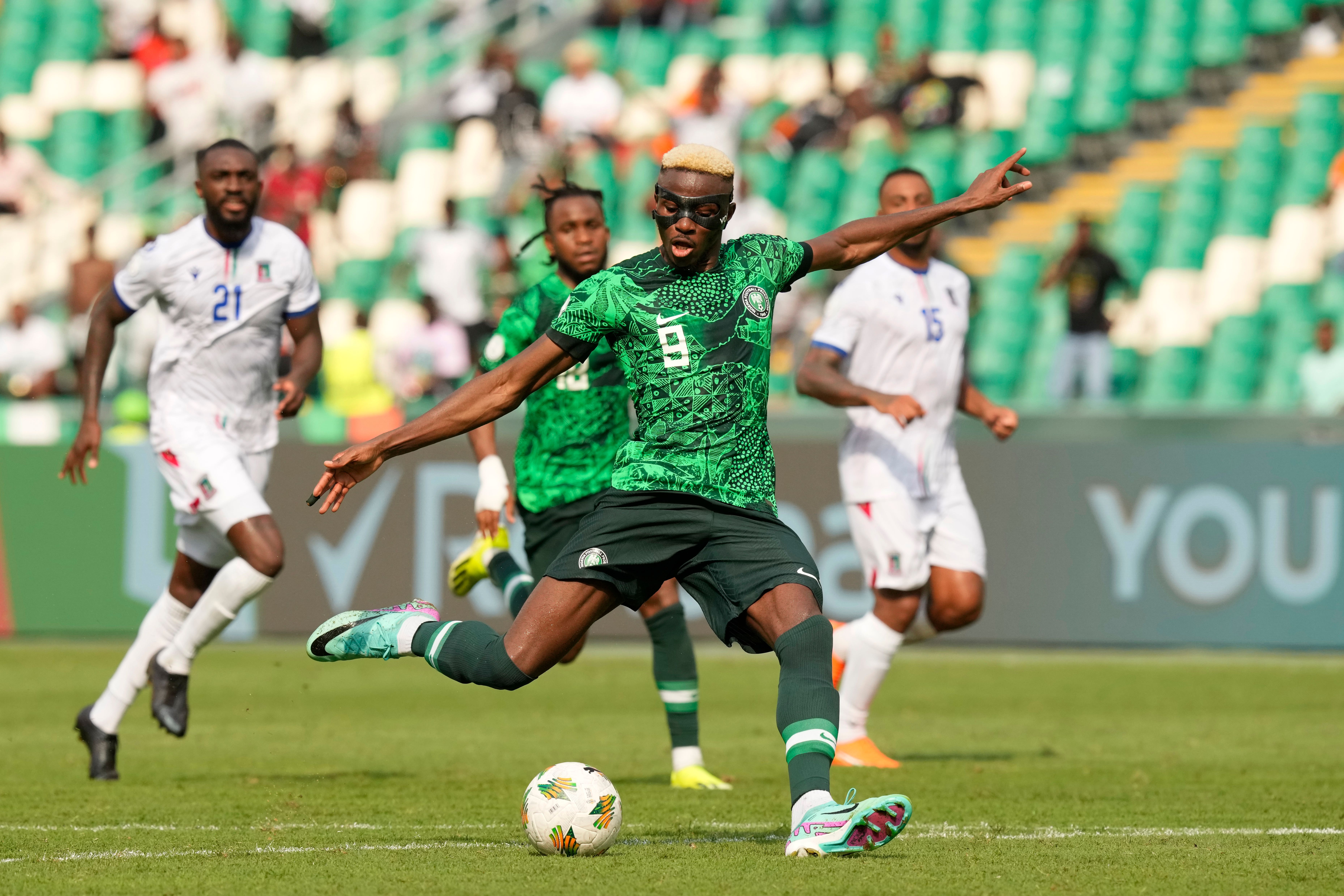 Victor Osimhen ensured Nigeria split the spoils with Equatorial Guinea in their AFCON opener (Sunday Alamba/AP)