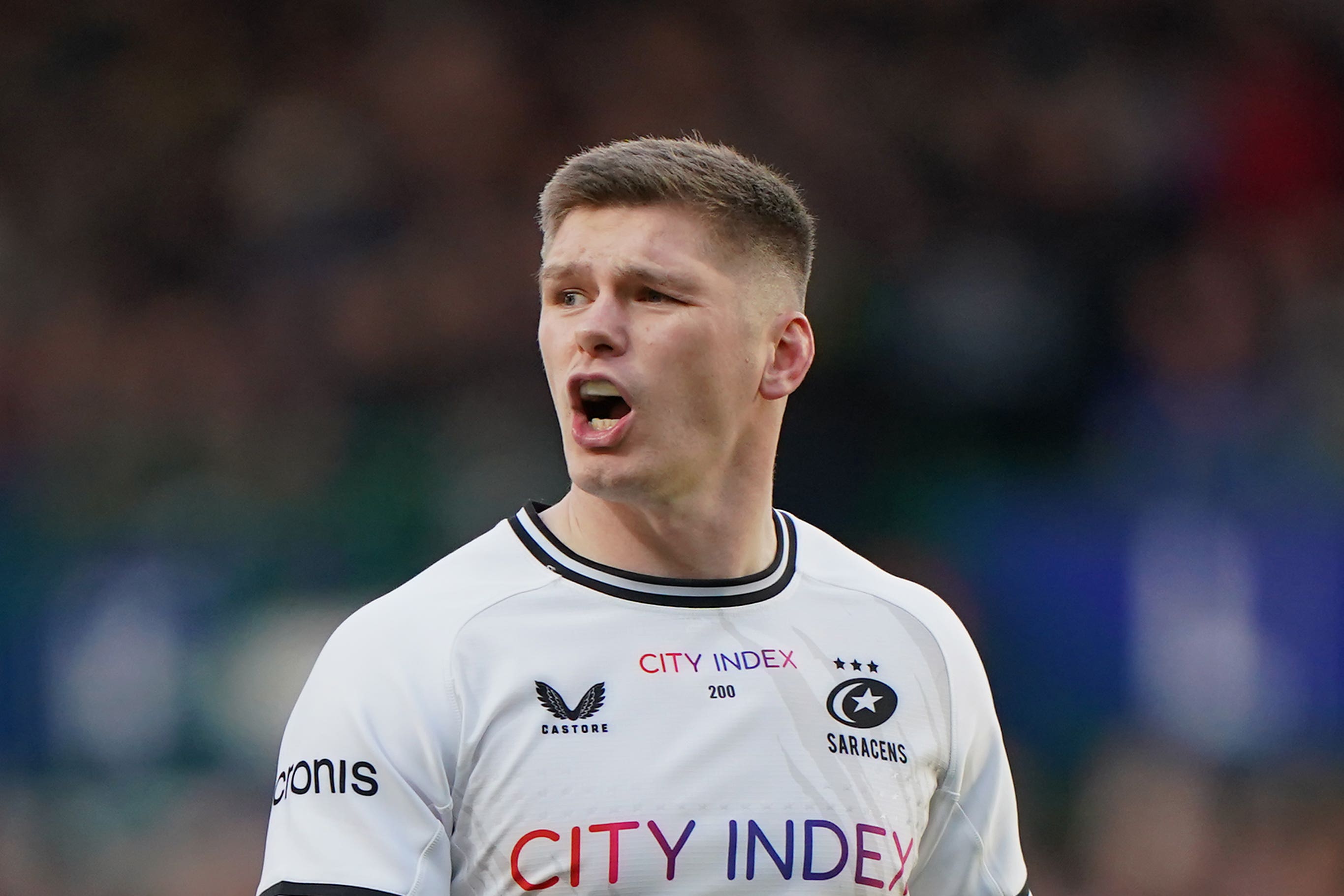 Owen Farrell in action for Saracens (Joe Giddens/PA).