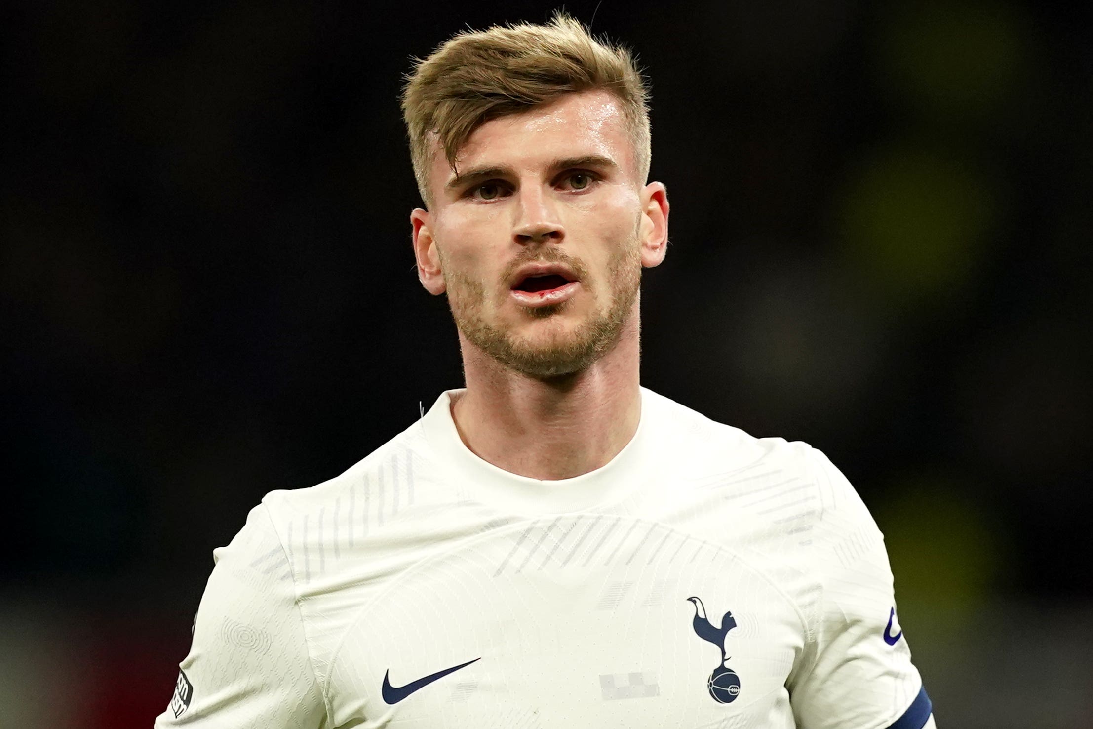 Timo Werner made his Tottenham debut at Old Trafford (Martin Rickett/PA)