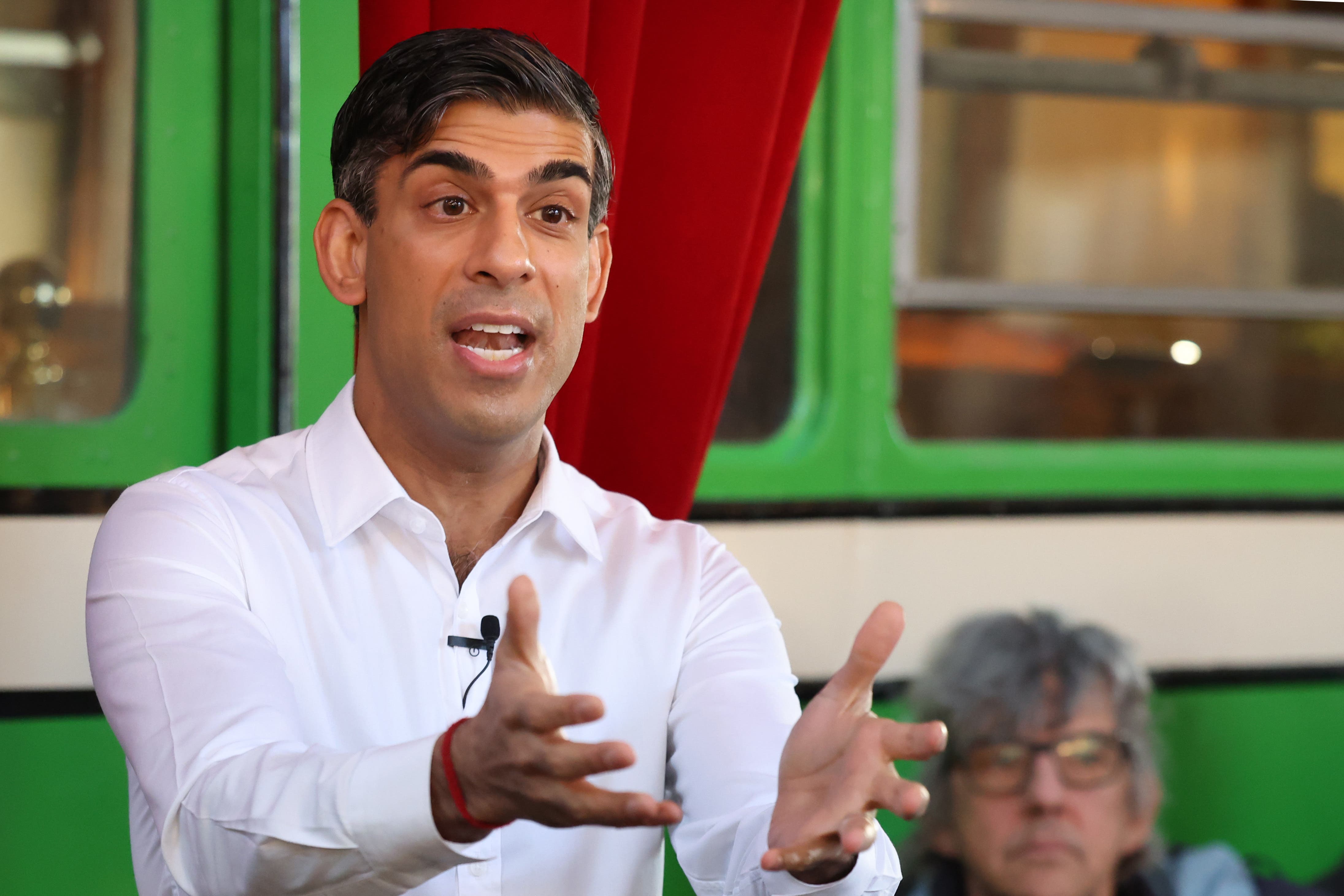 Rishi Sunak visited Leigh-on-Sea in Essex on Monday, and dismissed the importance of the latest poll