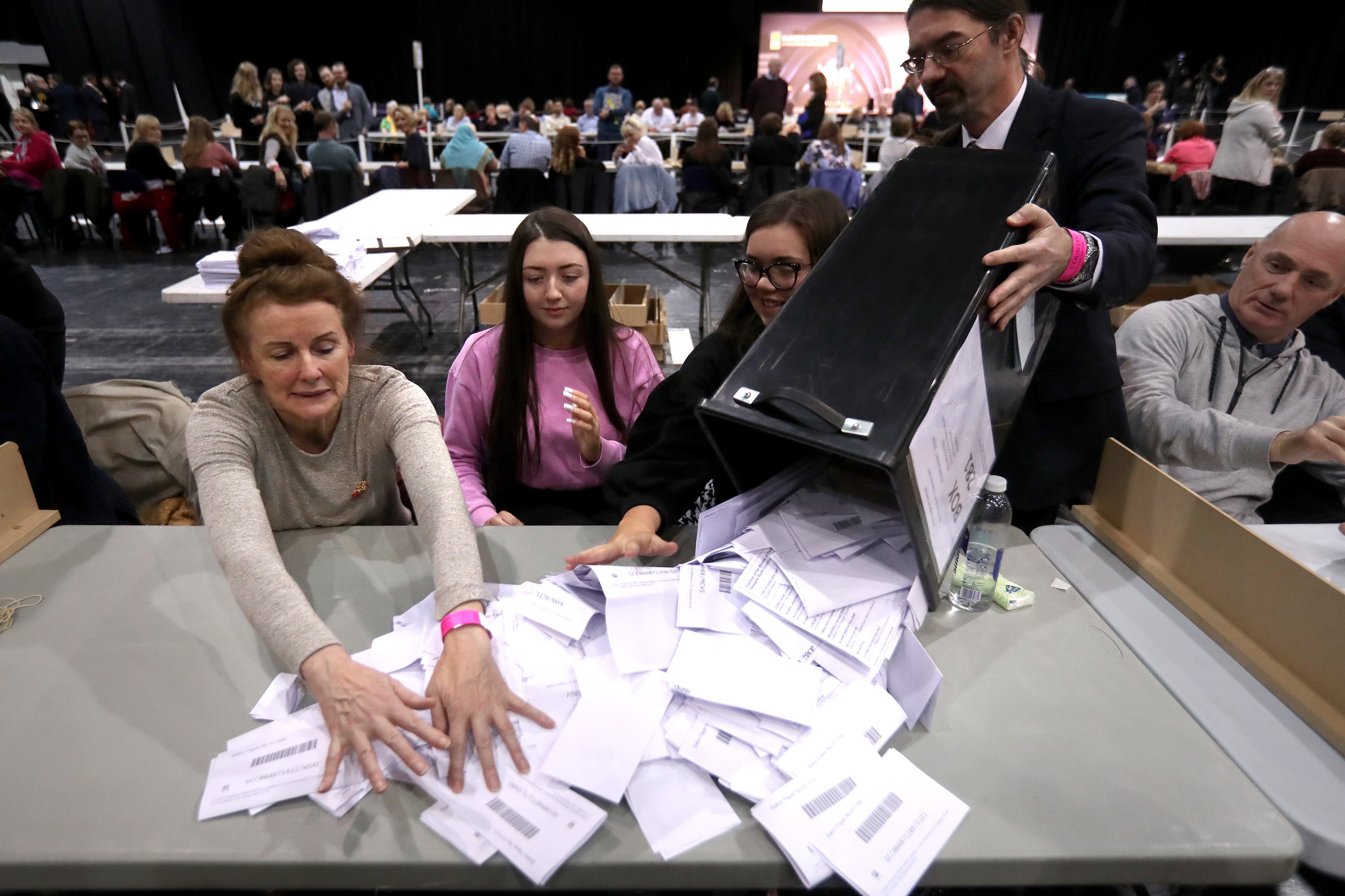 The outcome of the next general election will vary according to the size of any swing from Conservative to Labour (Andrew Milligan/PA)