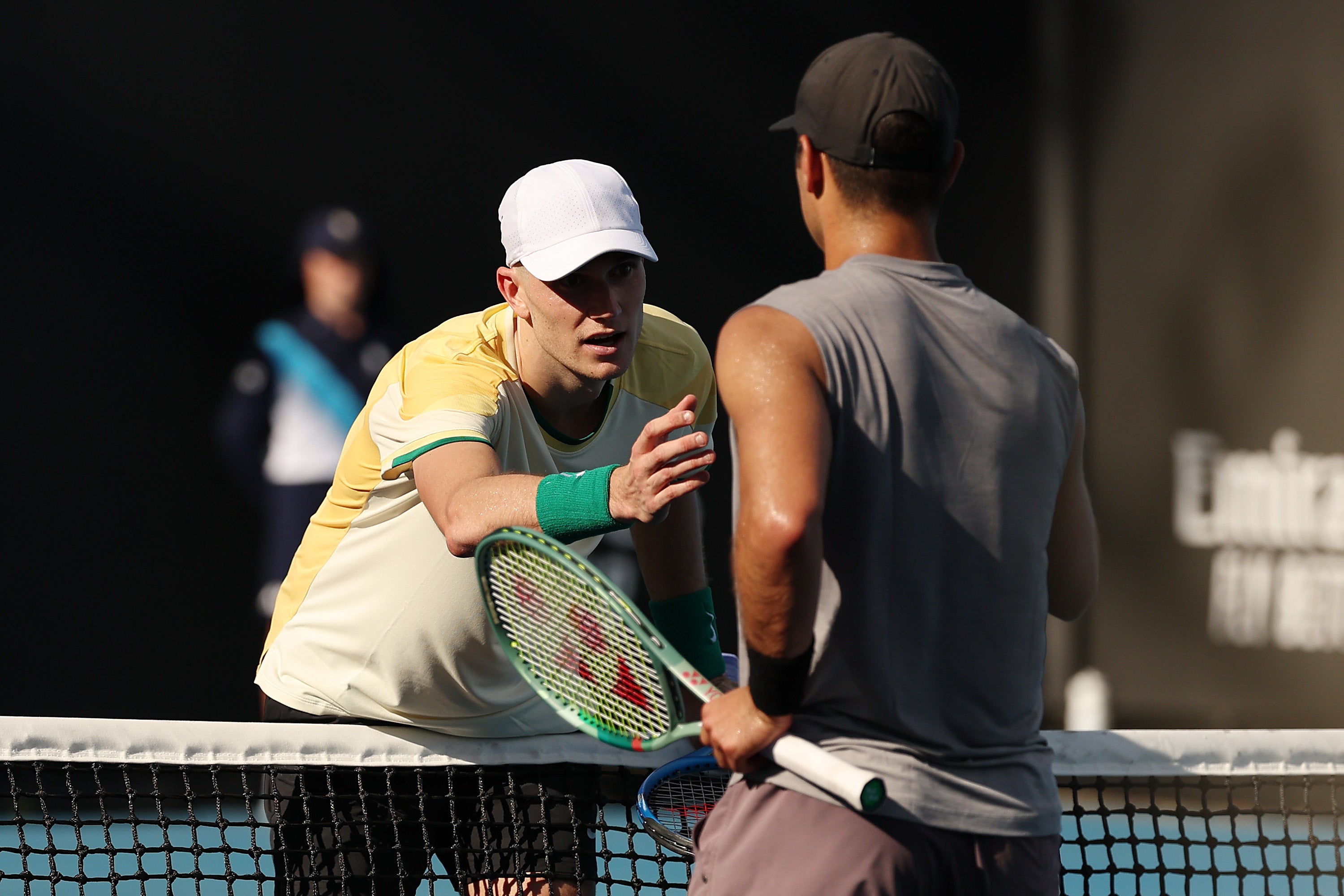 Jack Draper quickly shook hands before running off court to be sick