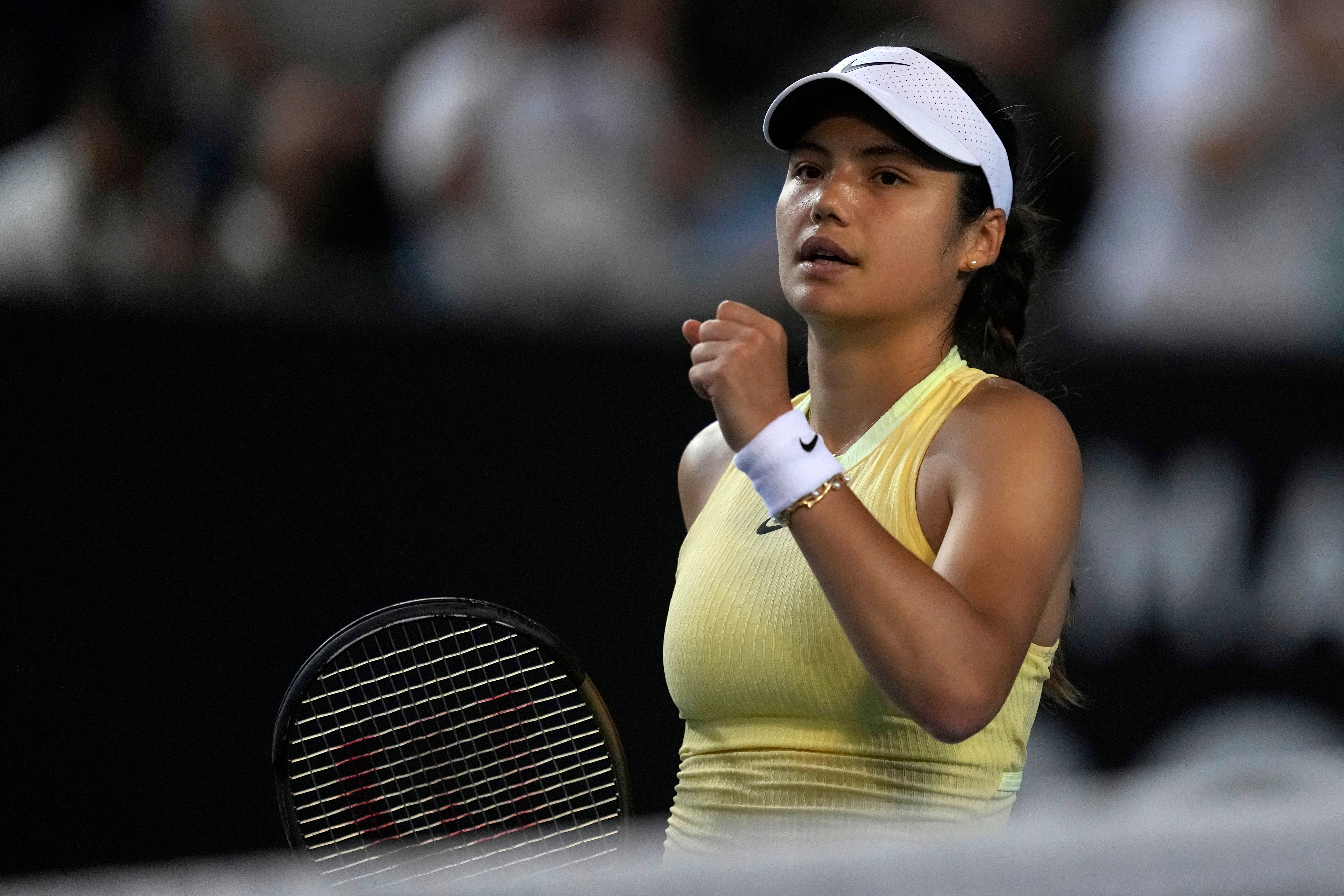 Emma Raducanu won in Melbourne (Louise Delmotte/AP)