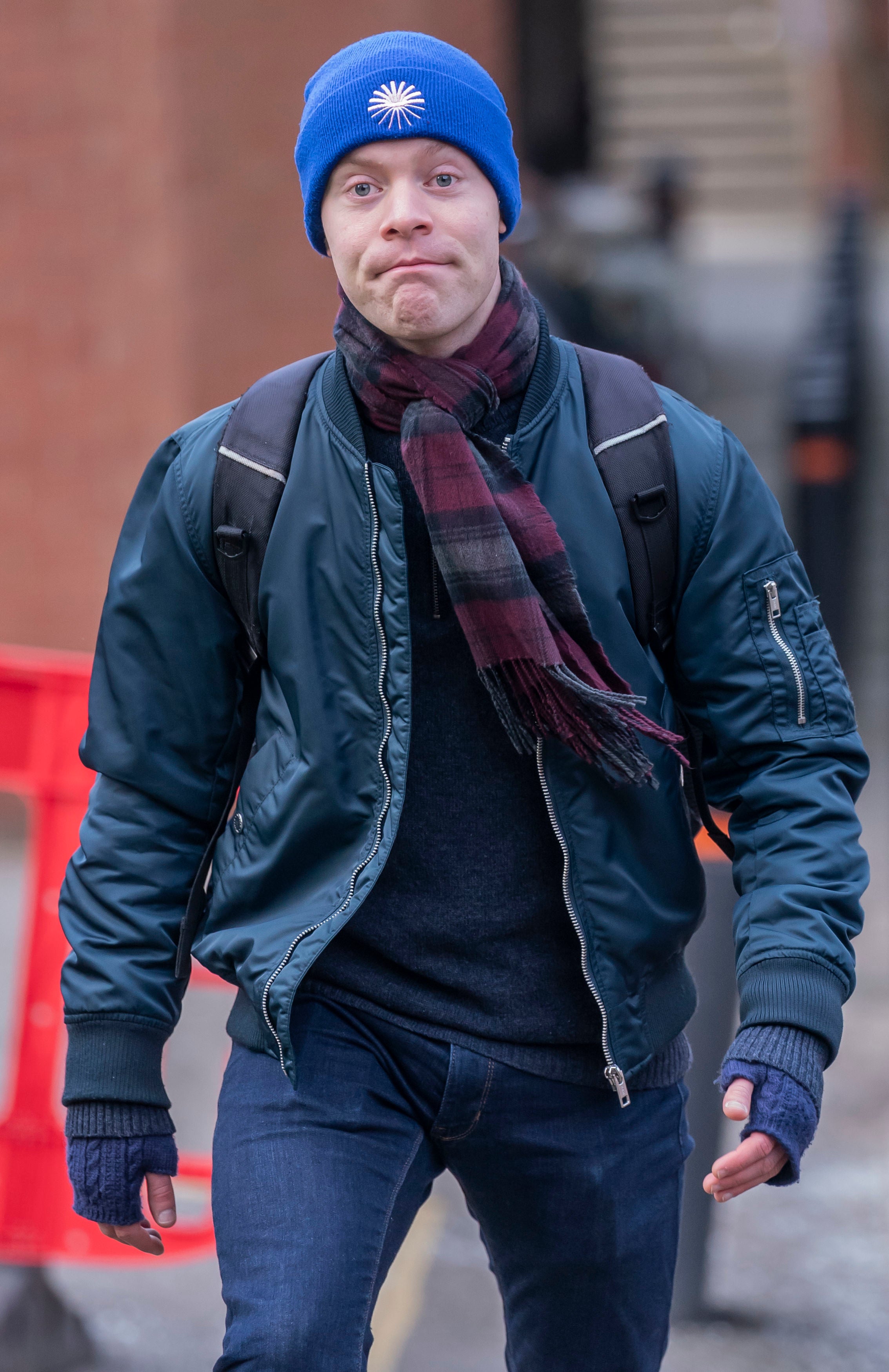 Just Stop Oil activist Eddie Whittingham arriving at Sheffield Magistrates' Court