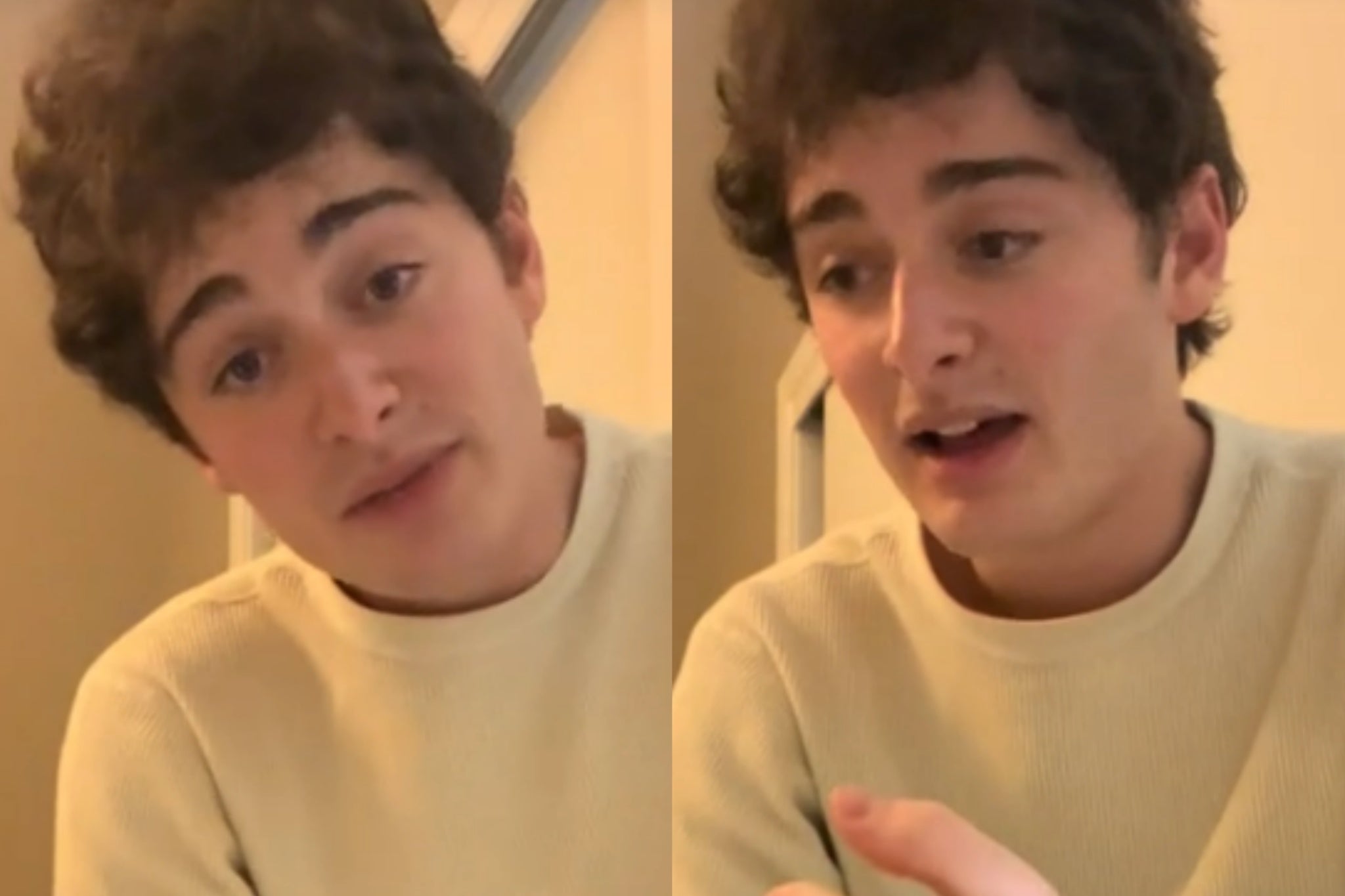 Noah Schnapp discusses Middle East conflict on TikTok