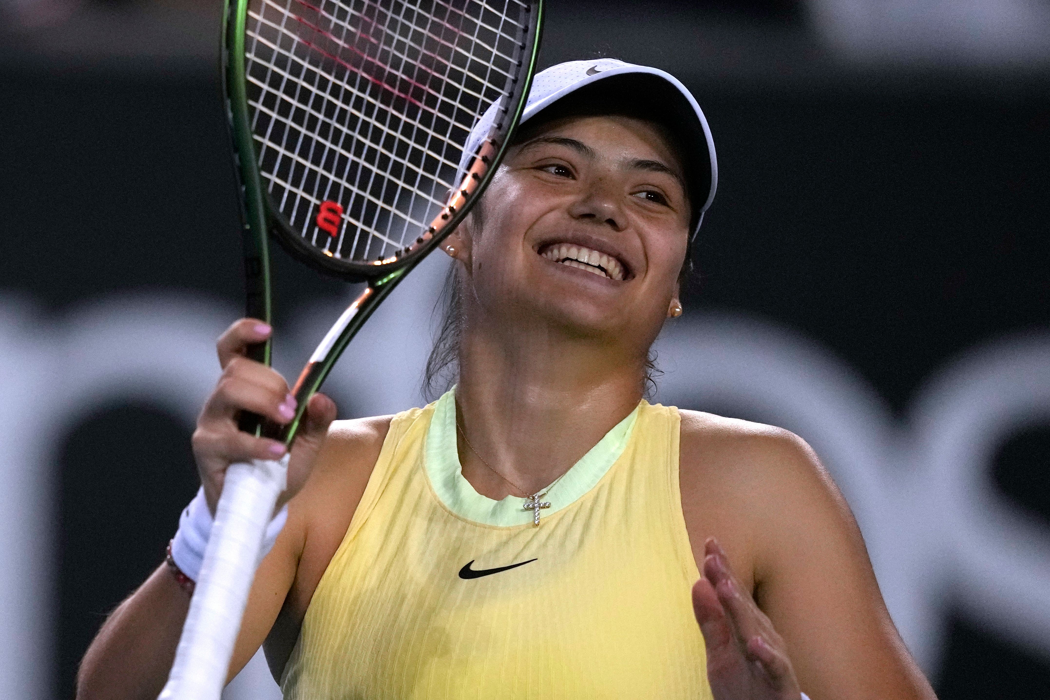 Emma Raducanu defeated Shelby Rogers (Louise Delmotte/AP)